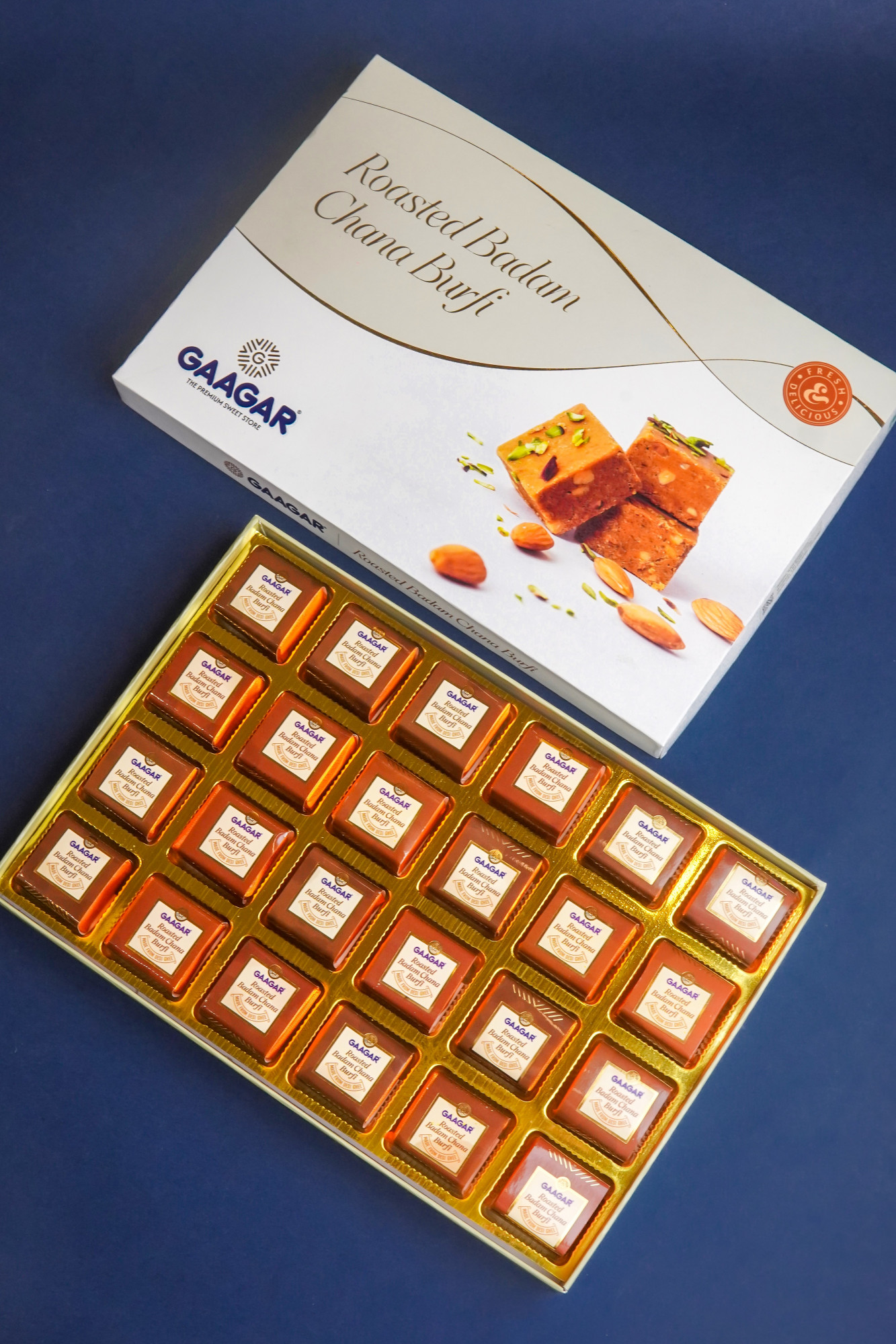 Roasted Badam Chana Burfi