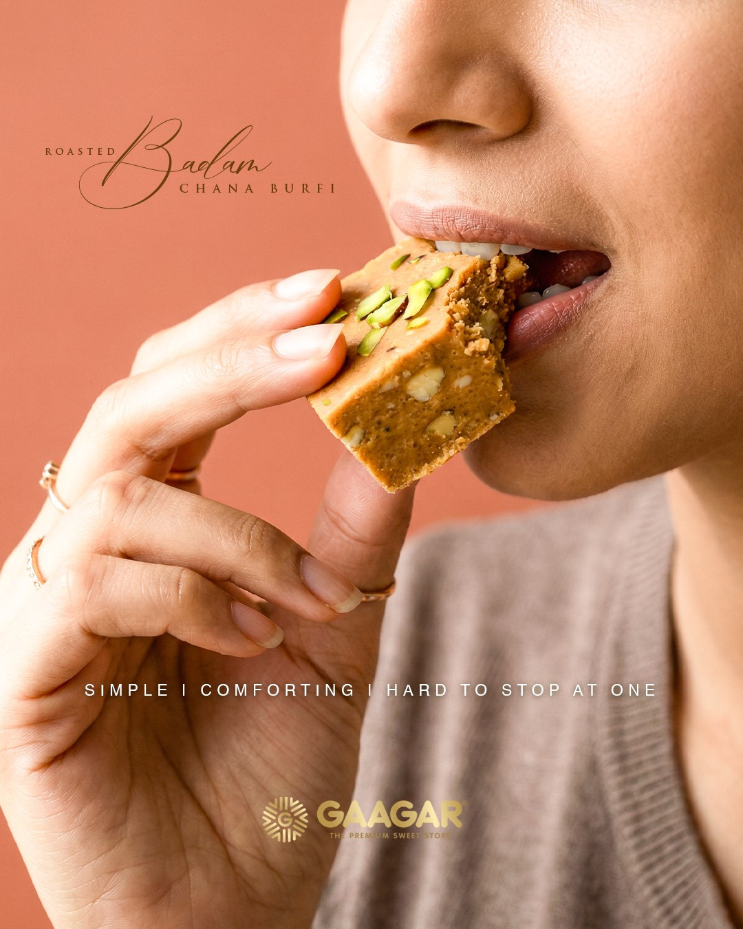 Roasted Badam Chana Burfi