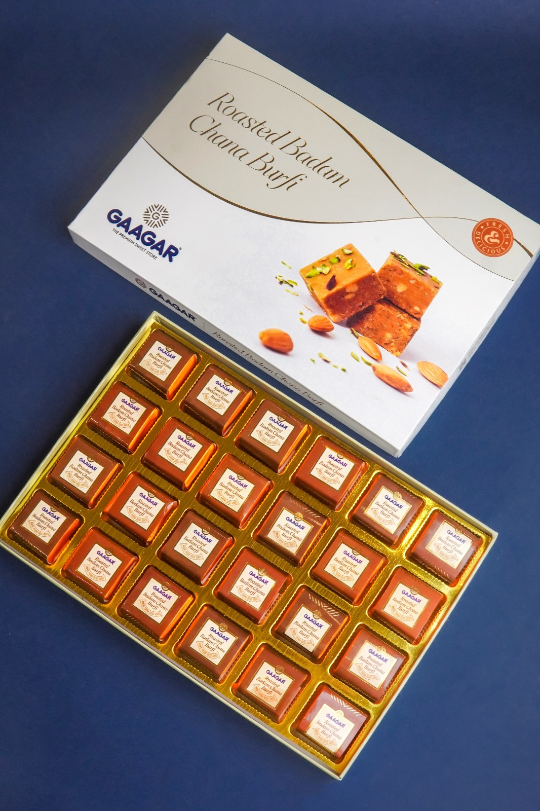 Roasted Badam Chana Burfi