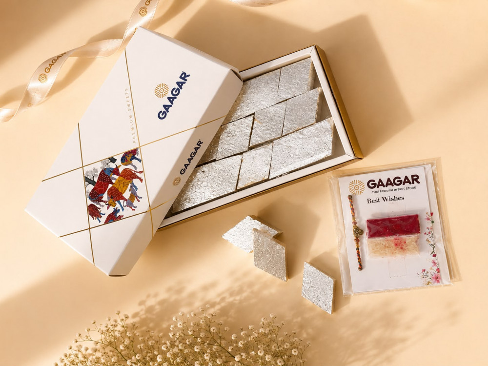Image of Kaju Katli 0.5 kg + Rakhi