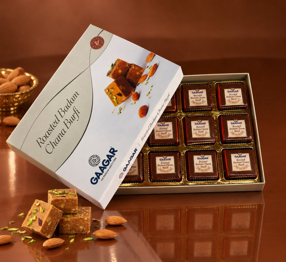 Image of Roasted Badam Chana Burfi