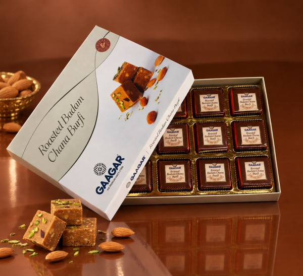 Image of Roasted Badam Chana Burfi