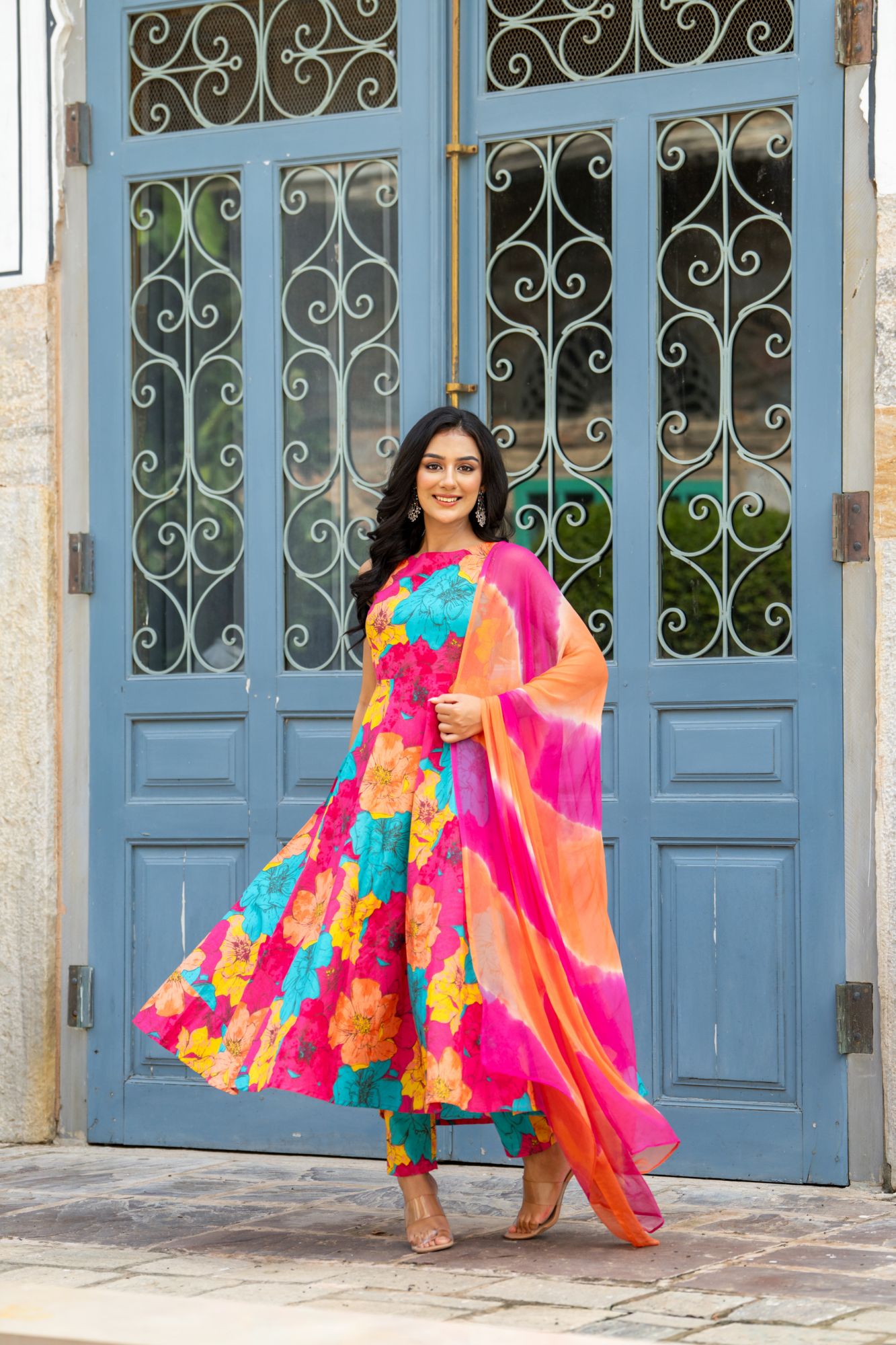 FLORAL ELEGANCE ANARKALI SET