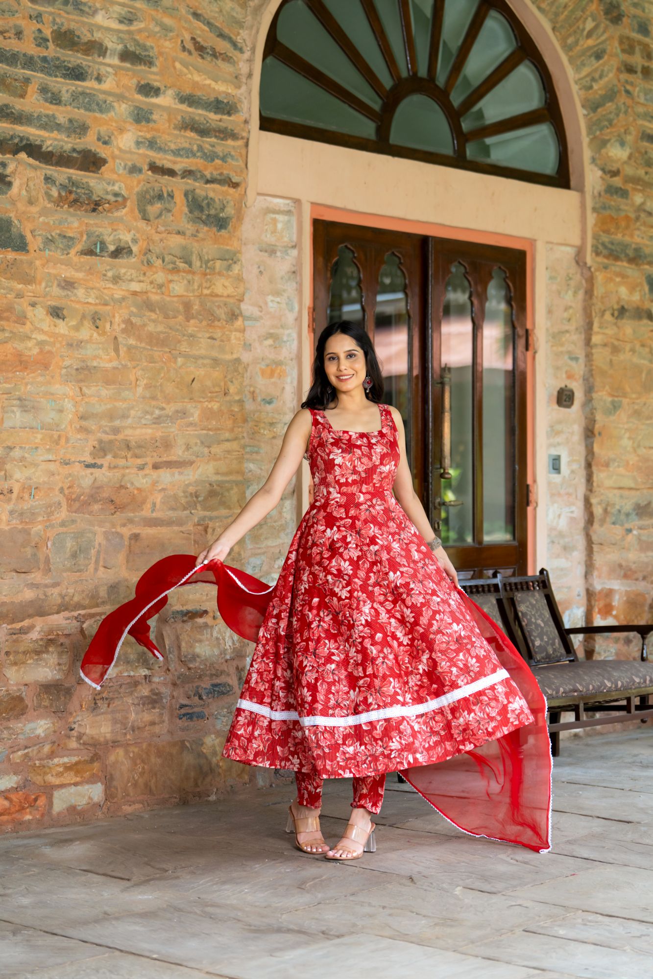 RUBY BLOSSOM ANARKALI SUIT SET