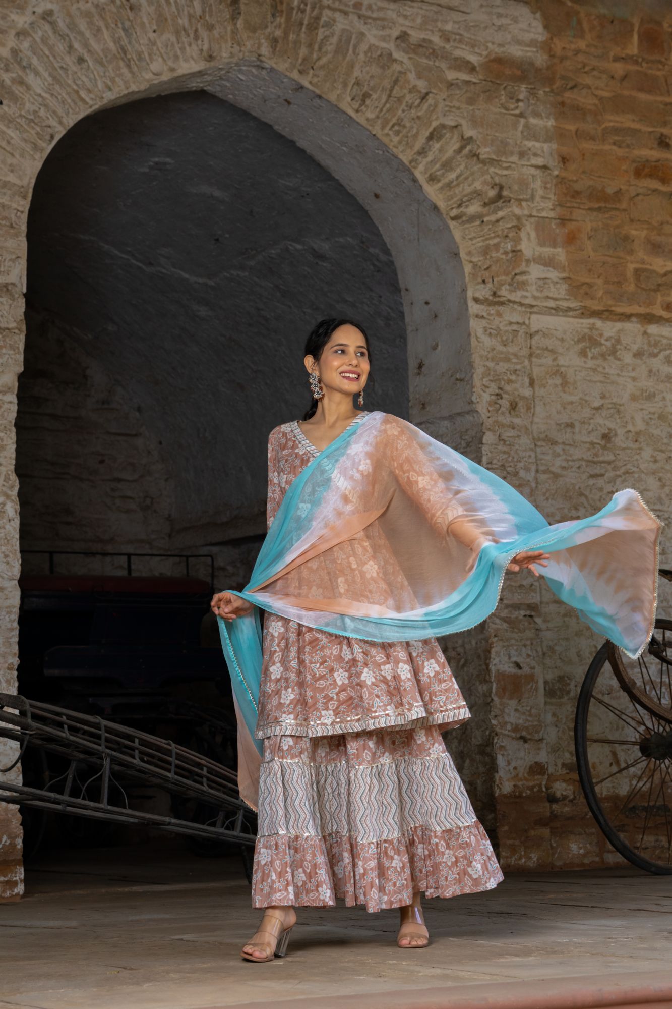 PASTEL BREEZY SHARARA SET