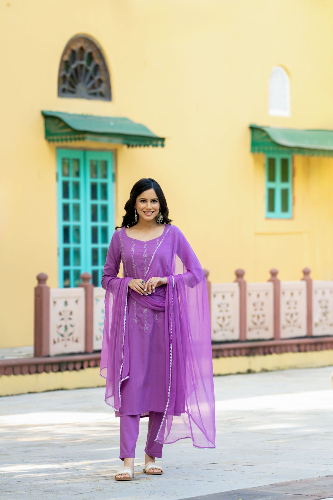 LAVENDER DREAM ZARI KURTA SET