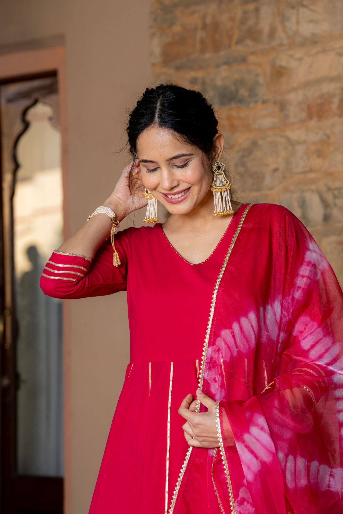 OPULENT PINK GOTA SUIT SET