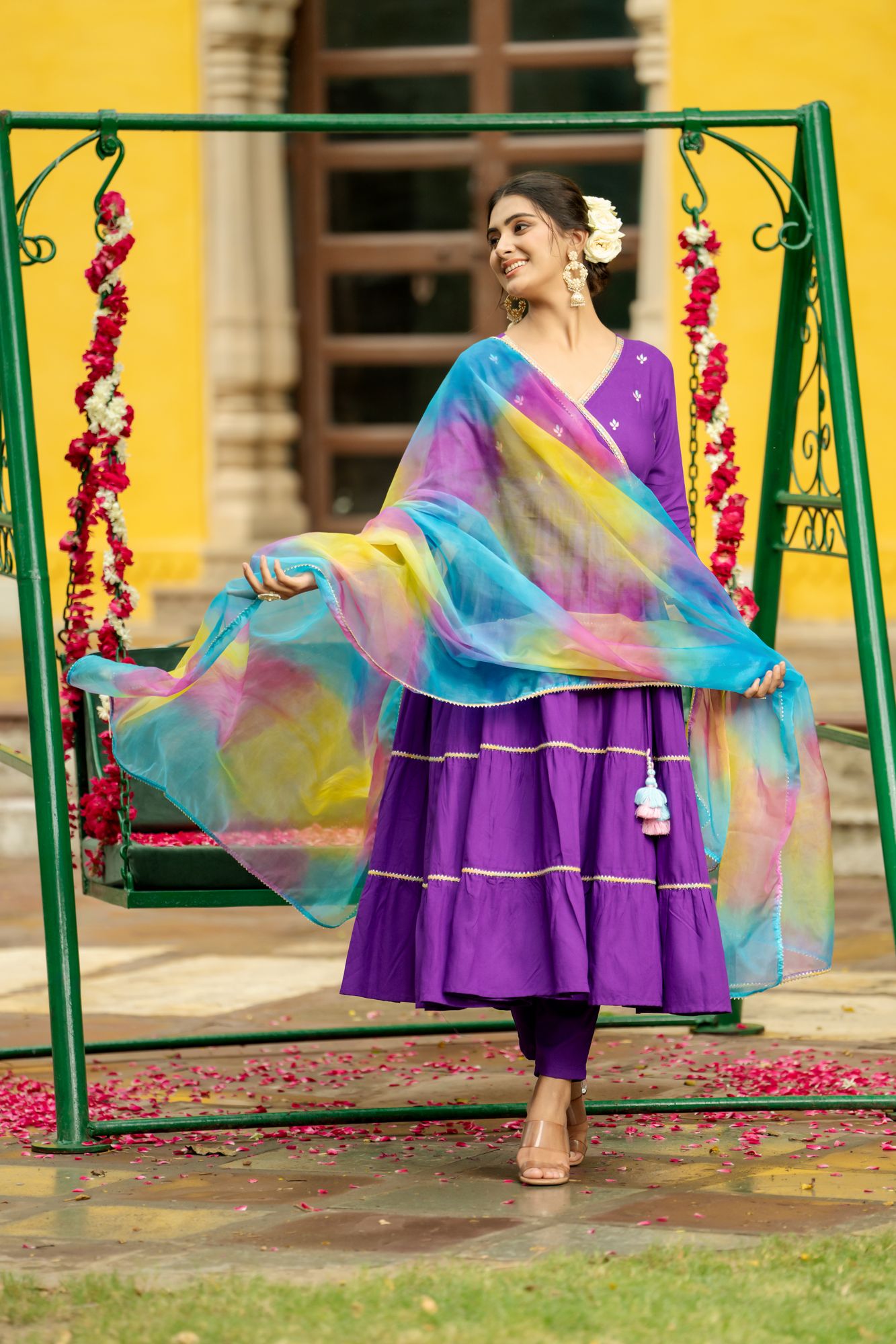 GRAND PURPLE EMBROIDERY SUIT SET