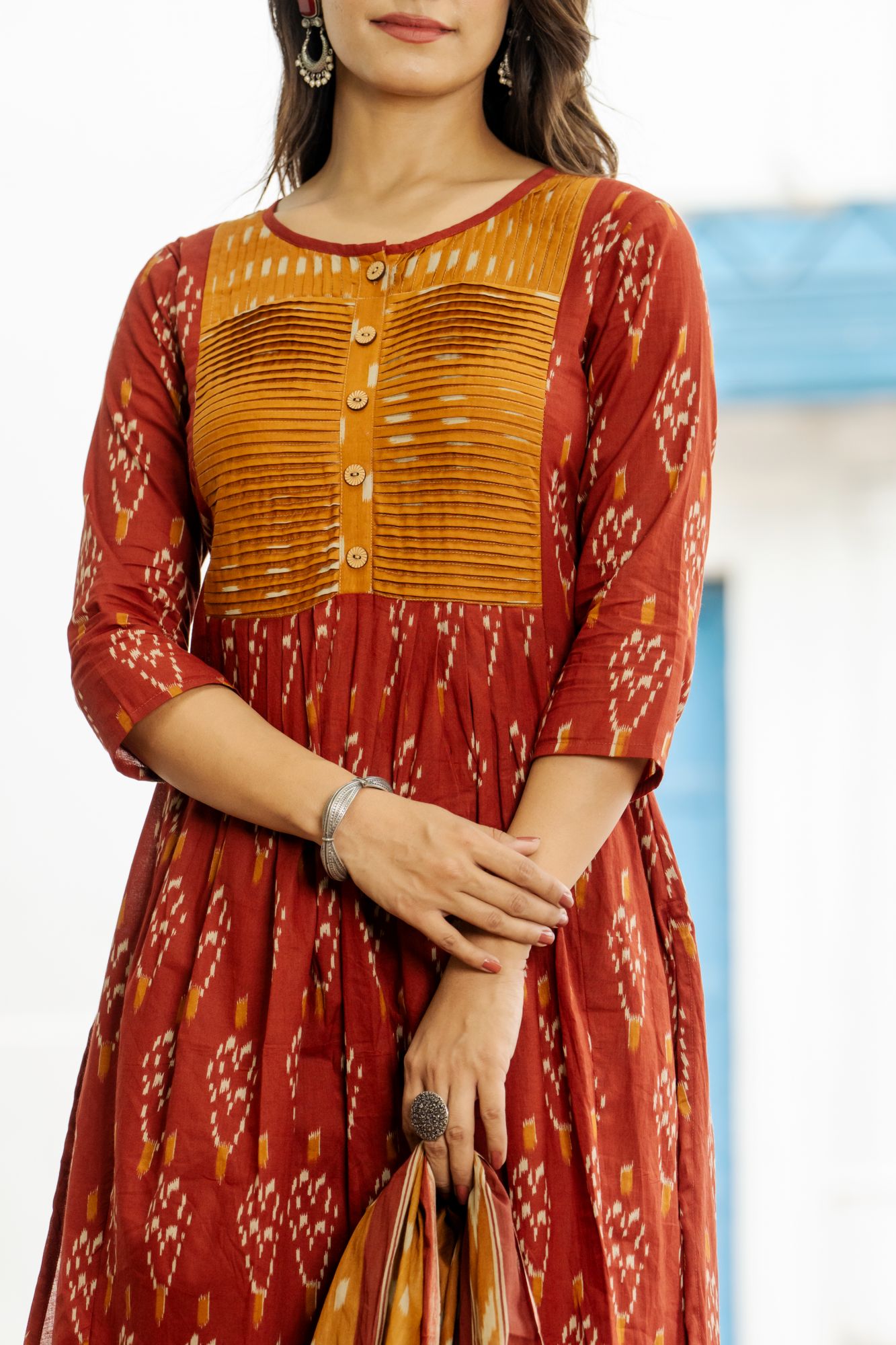 MODERN RUST FLAIR KURTA SET