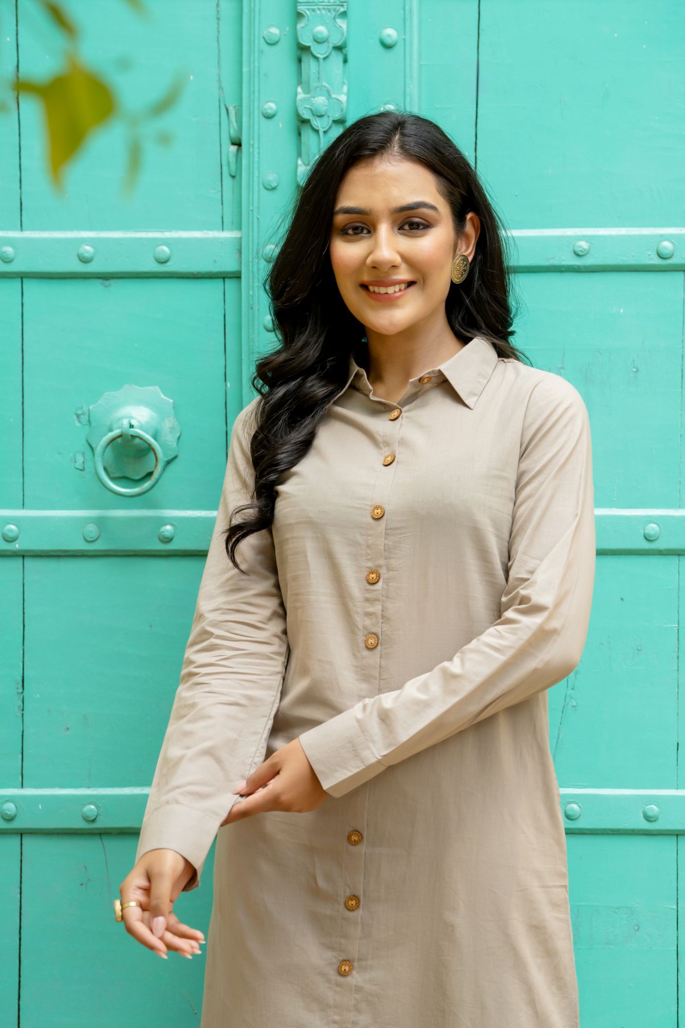 MODERN ELEGANCE GREY KURTA SET