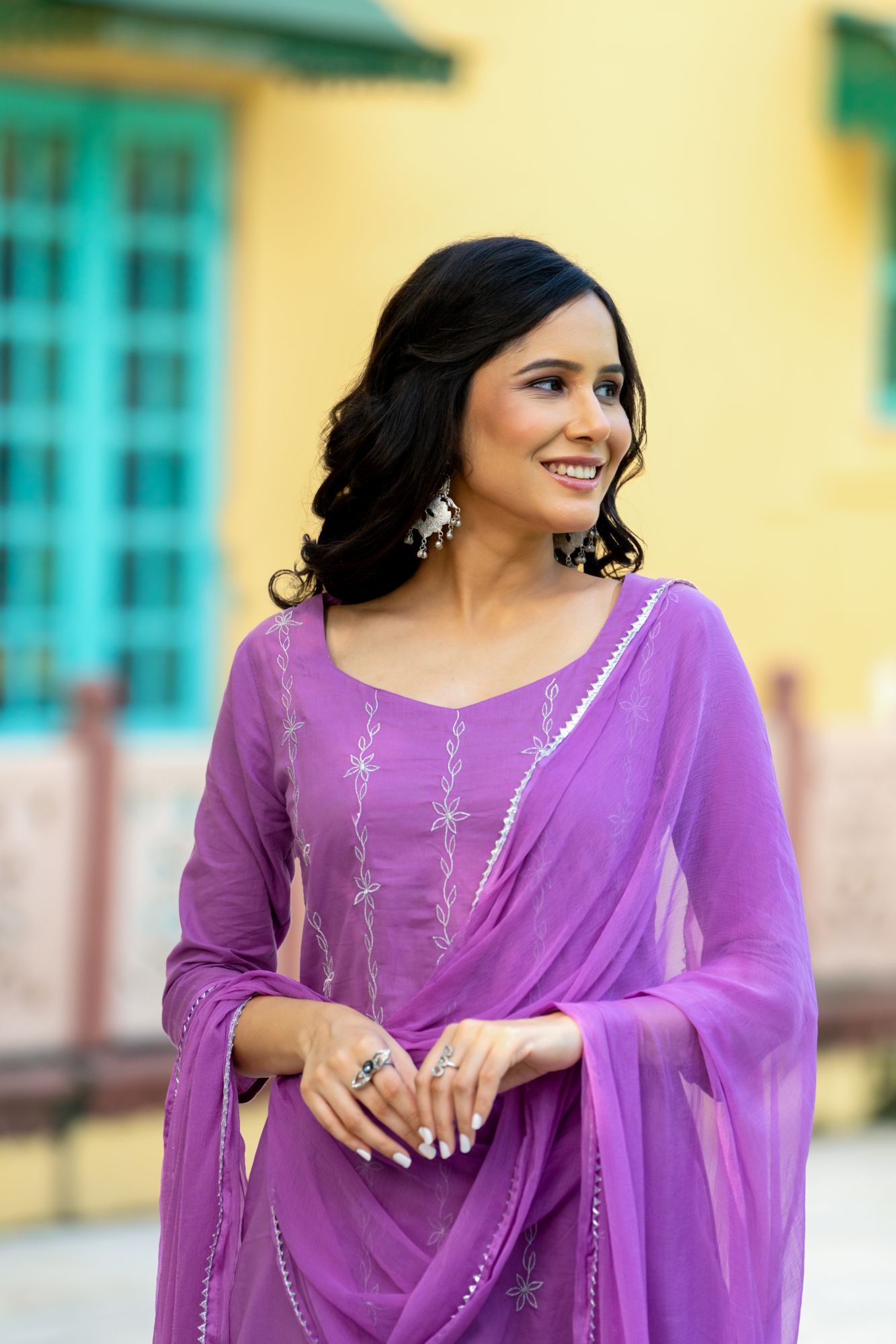 LAVENDER DREAM ZARI KURTA SET