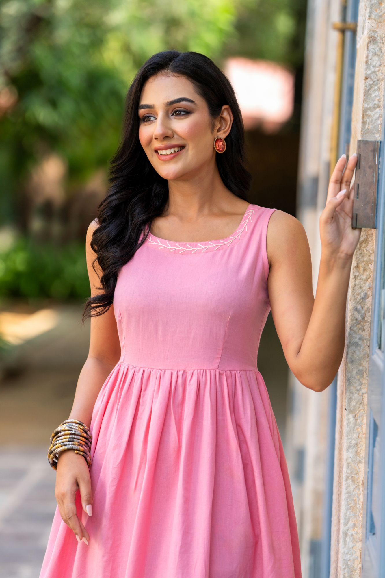 MODERN CHIC PEACH KURTA SET