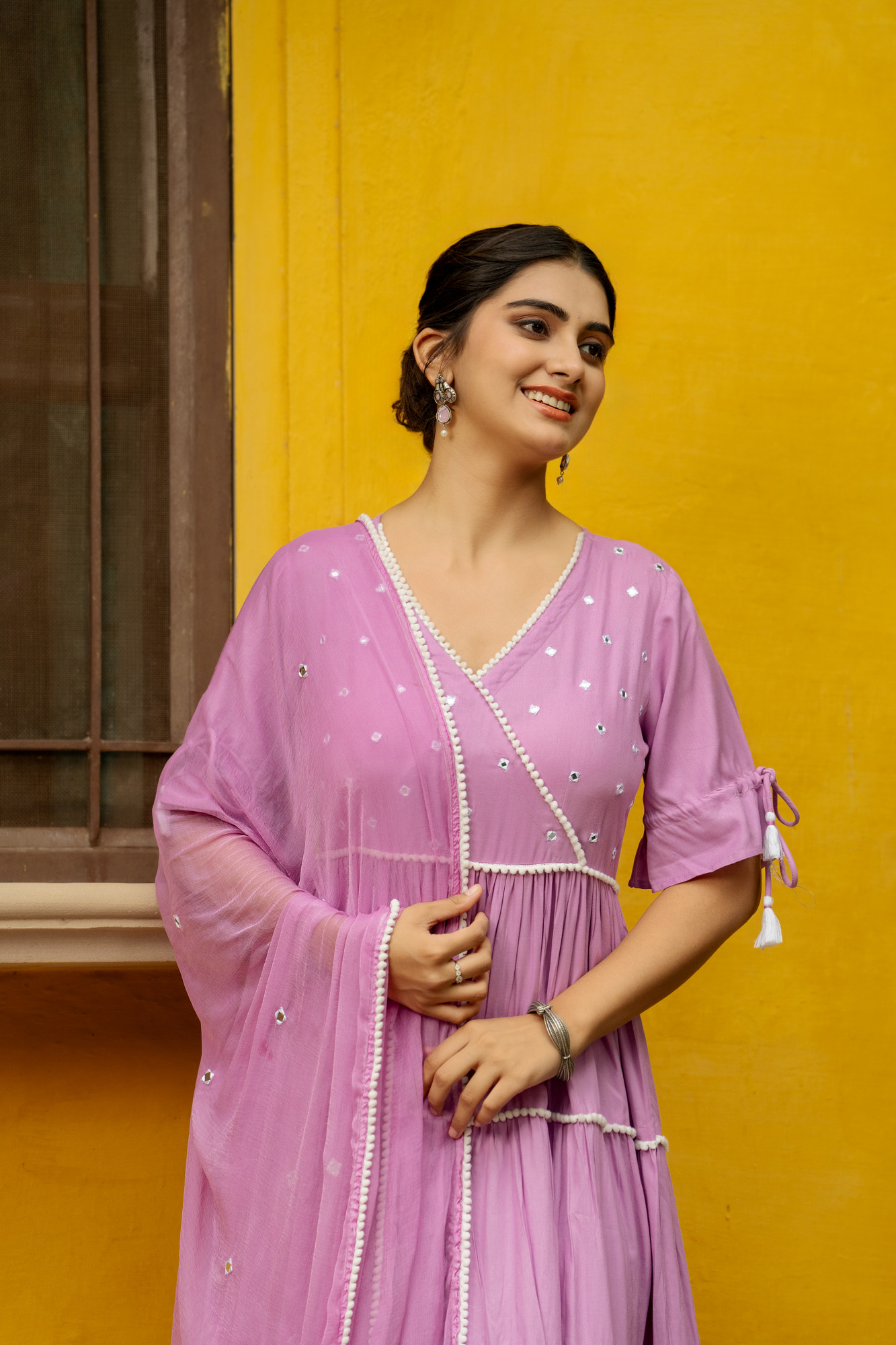 SERENE ORCHID TIERED SUIT SET