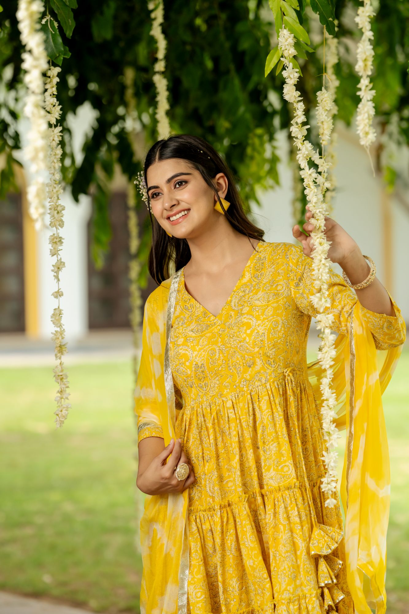 CHEERFUL YELLOW GOTA SUIT SET