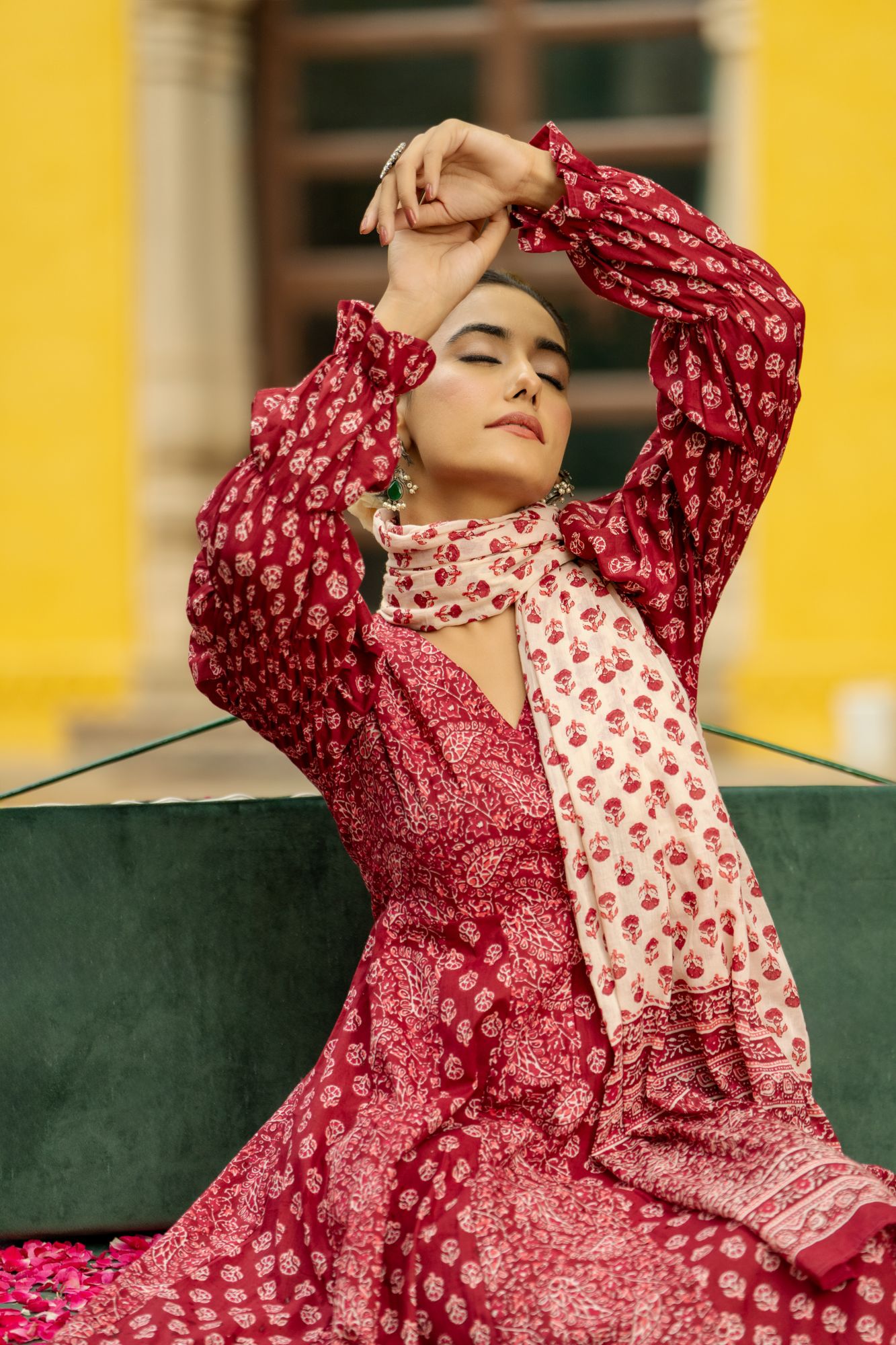 PINK BLUSH ANARKALI SET