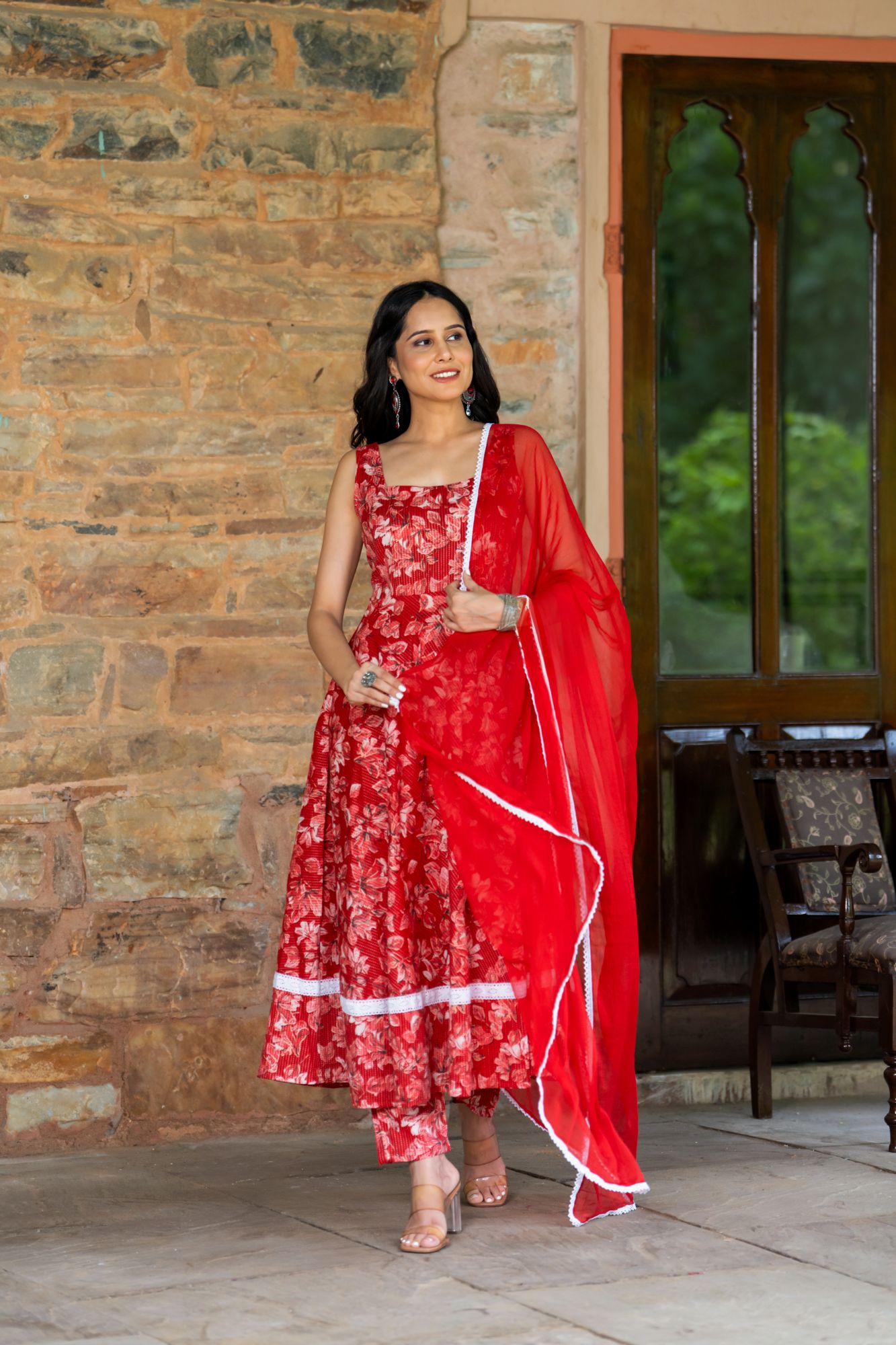 RUBY BLOSSOM ANARKALI SUIT SET