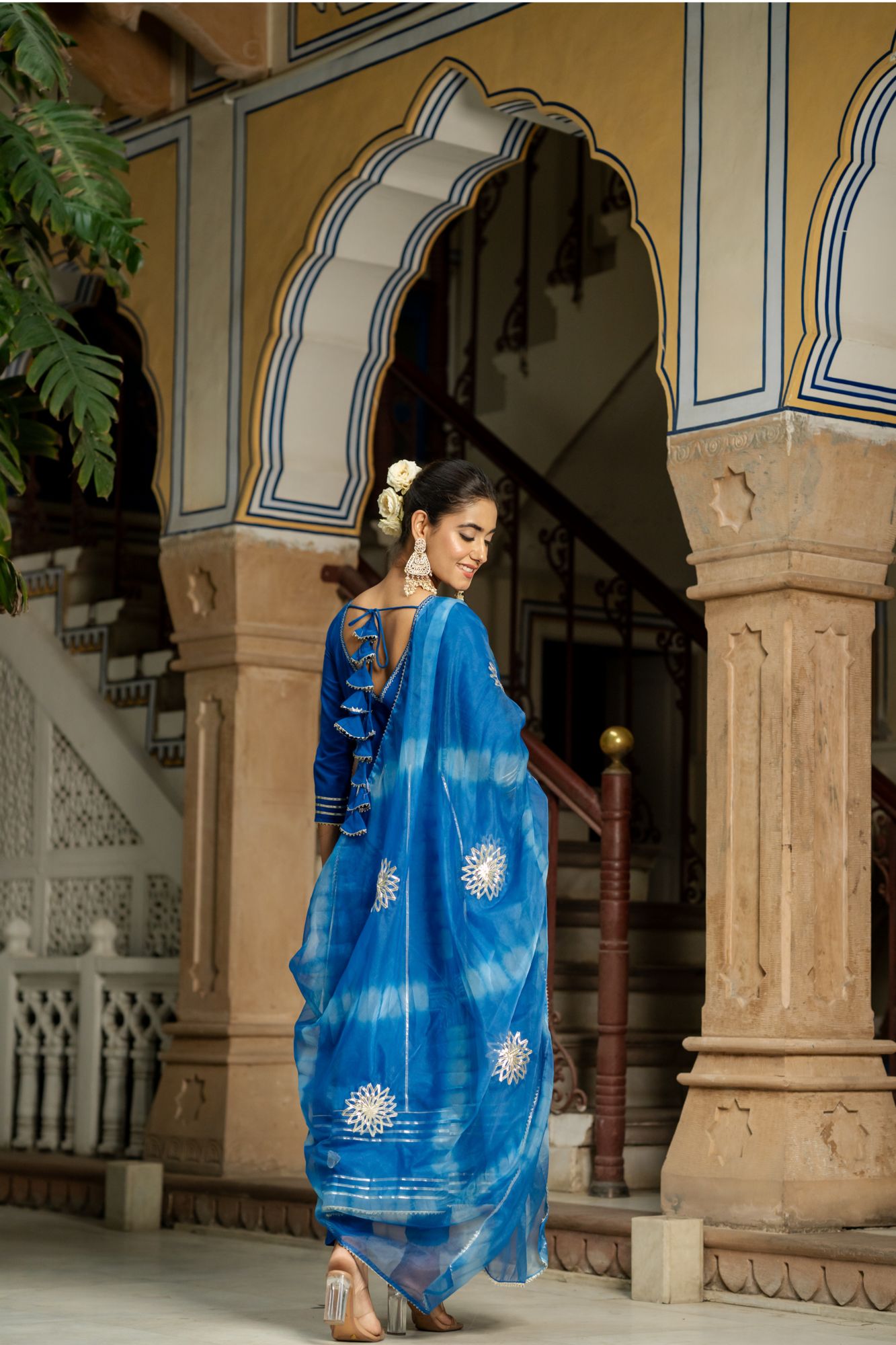 OPULENT BLUE GOTA SUIT SET