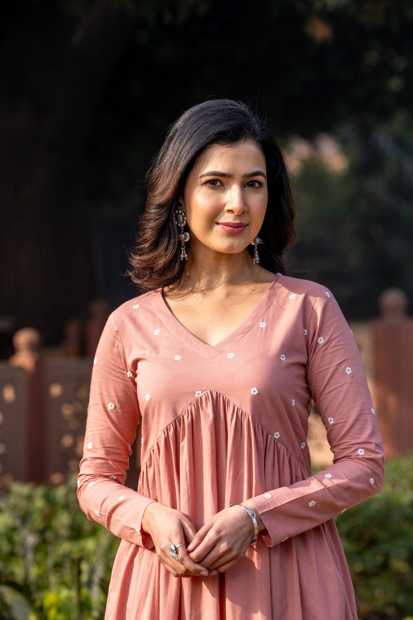 PINK EMBROIDERY KURTA SET