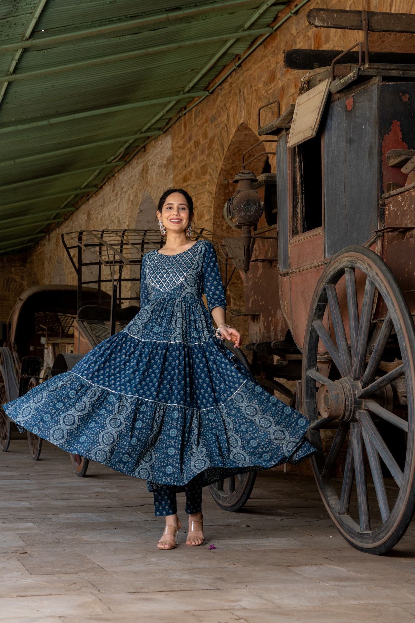 REGAL TIERED GOTA SUIT SET