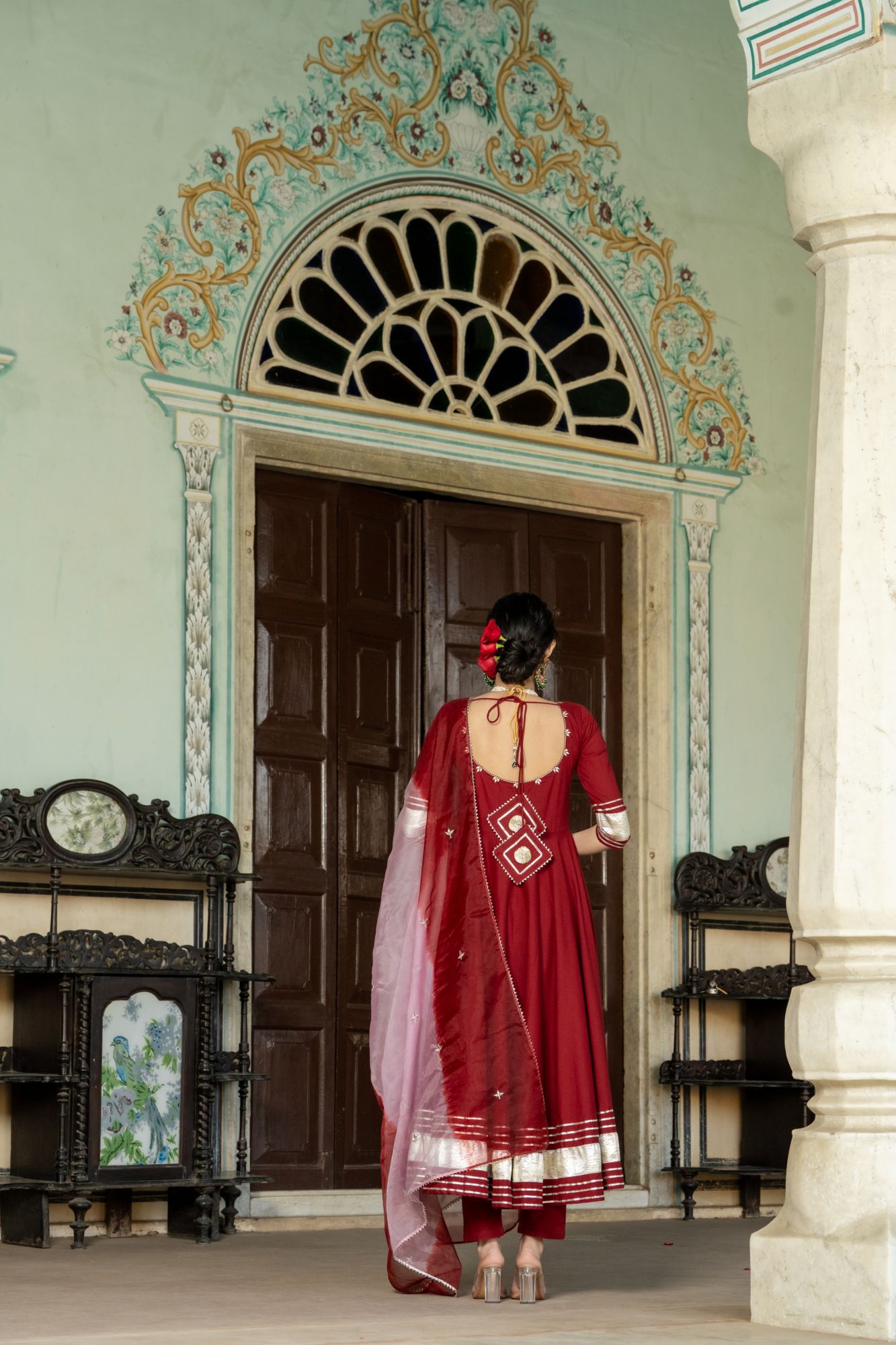REGAL MAROON GOTA PATTI SUIT SET