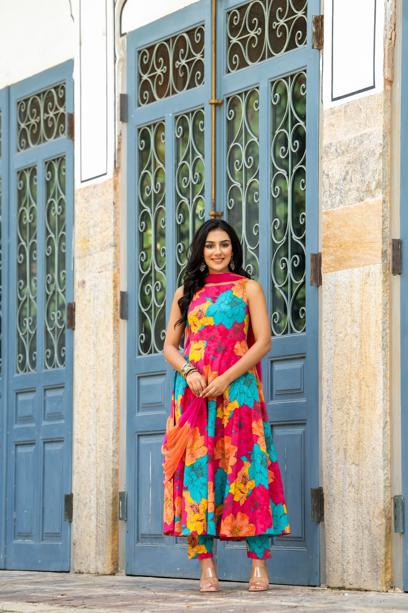 FLORAL ELEGANCE ANARKALI SET