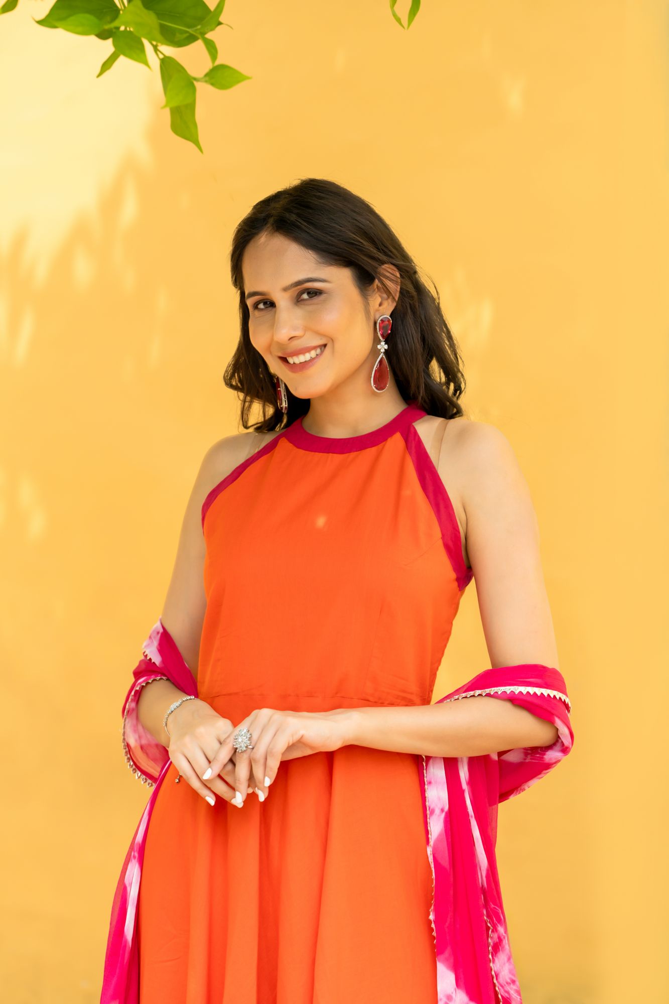 ORANGE CLASSIC CHARM SUIT SET