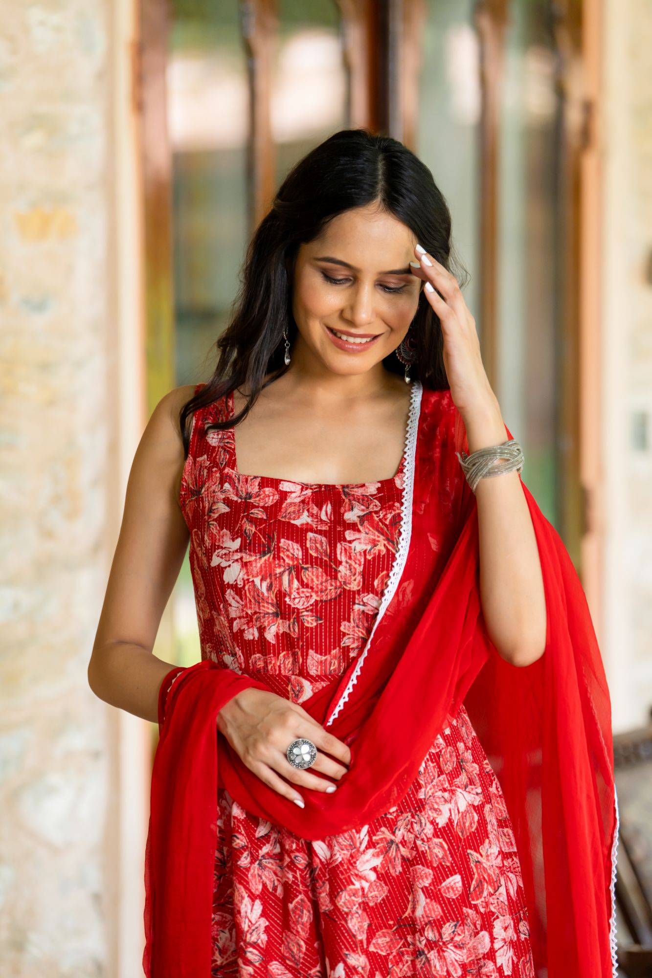 RUBY BLOSSOM ANARKALI SUIT SET