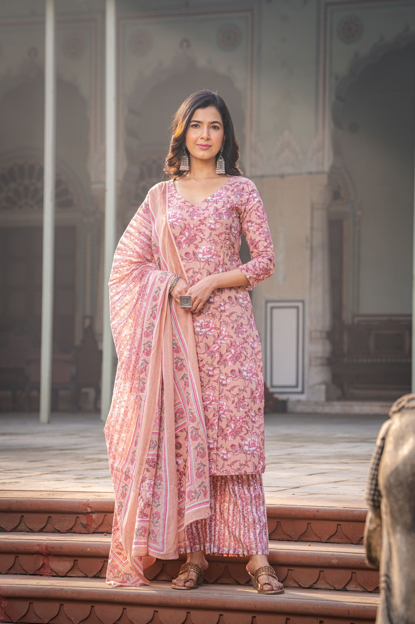 PEACH SERENITY KURTA SET