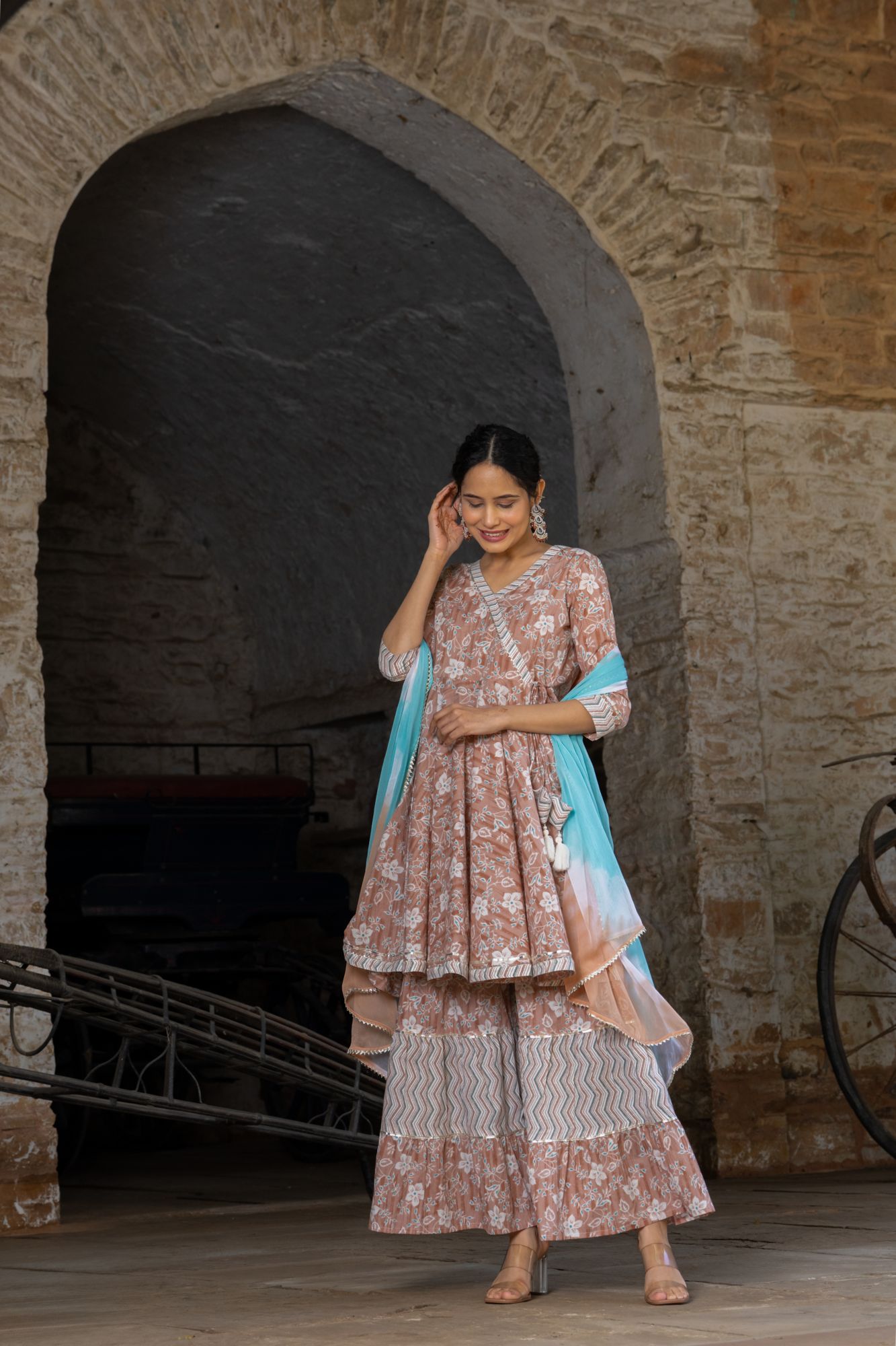 PASTEL BREEZY SHARARA SET