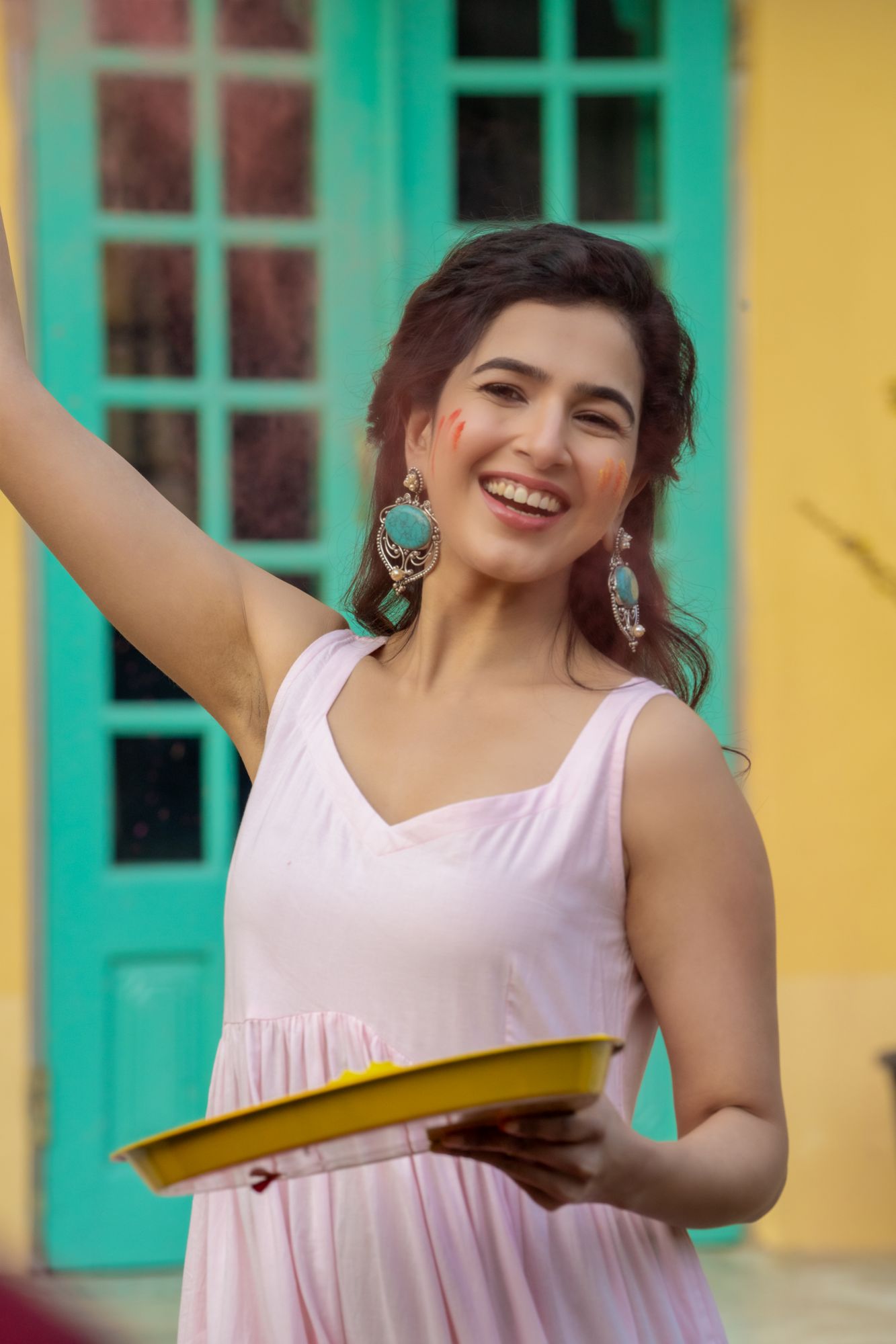 PINK PARADISE TIERED DRESS