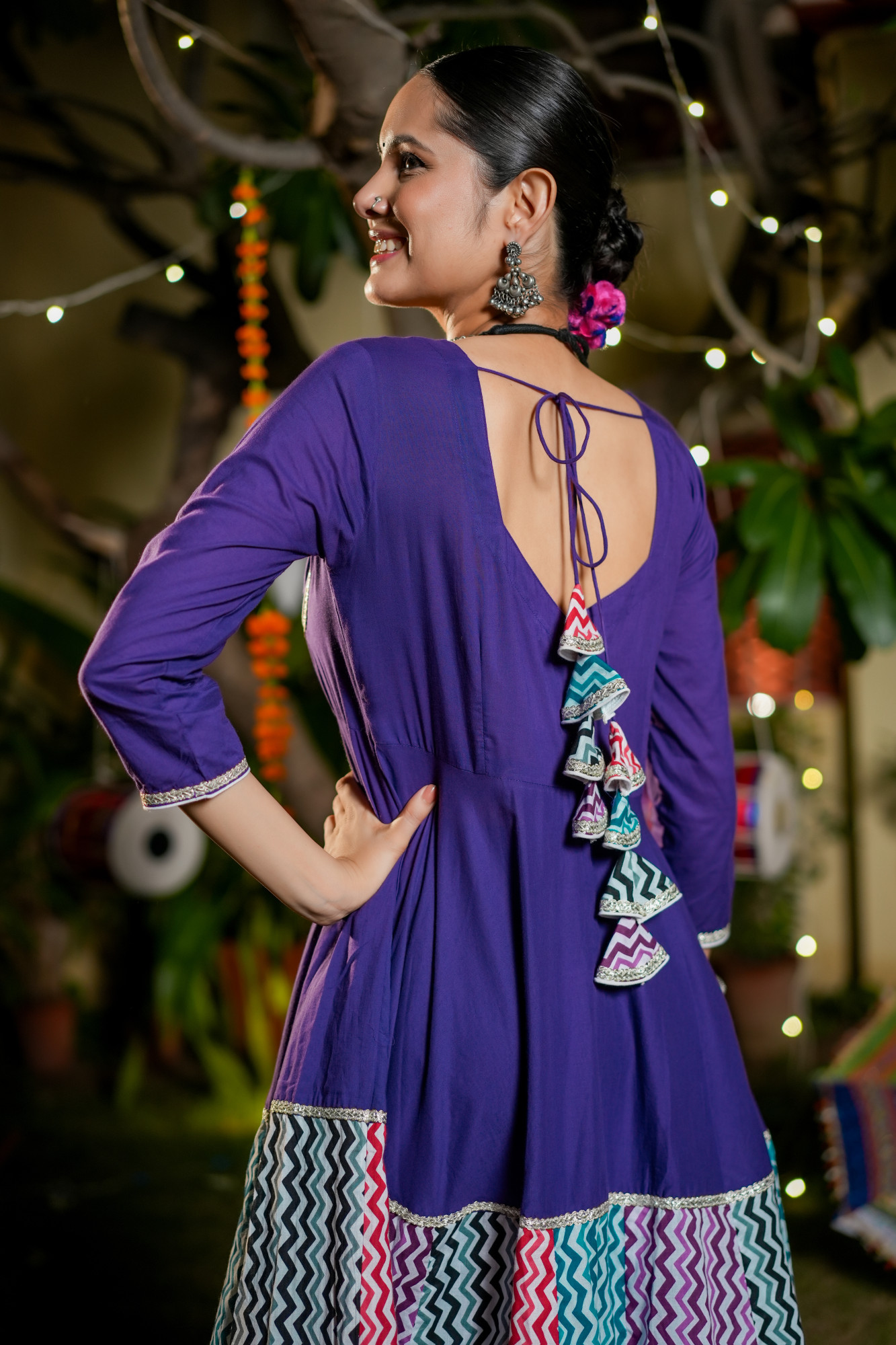 ISHANI ROYAL PURPLE ANARKALI SET