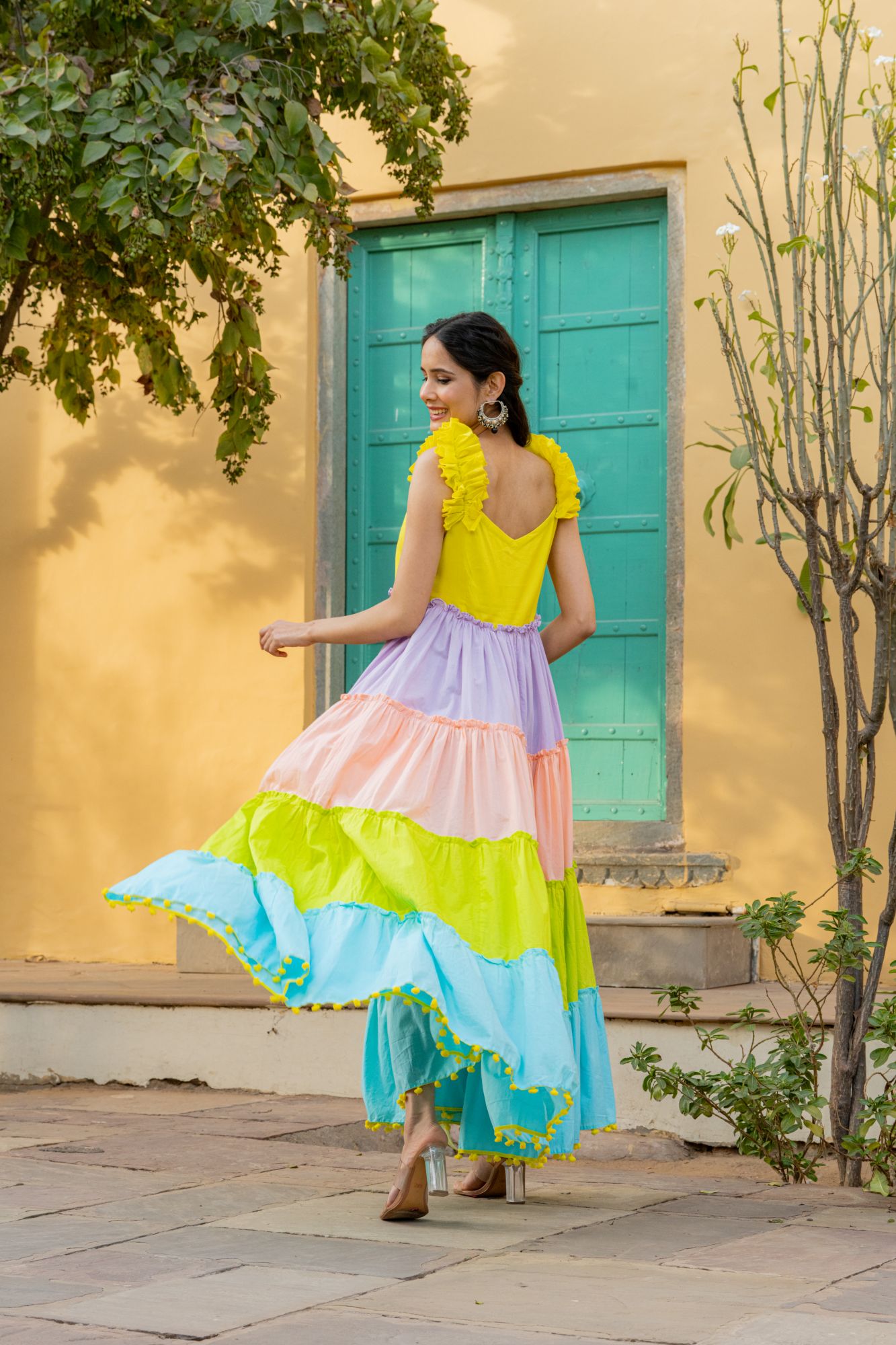 RADIANT SUMMER FLARED DRESS