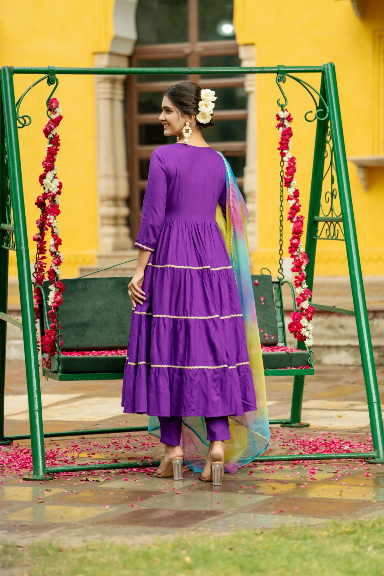 GRAND PURPLE EMBROIDERY SUIT SET