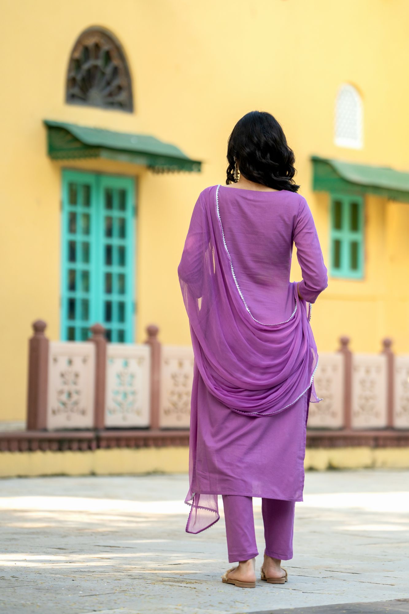 LAVENDER DREAM ZARI KURTA SET
