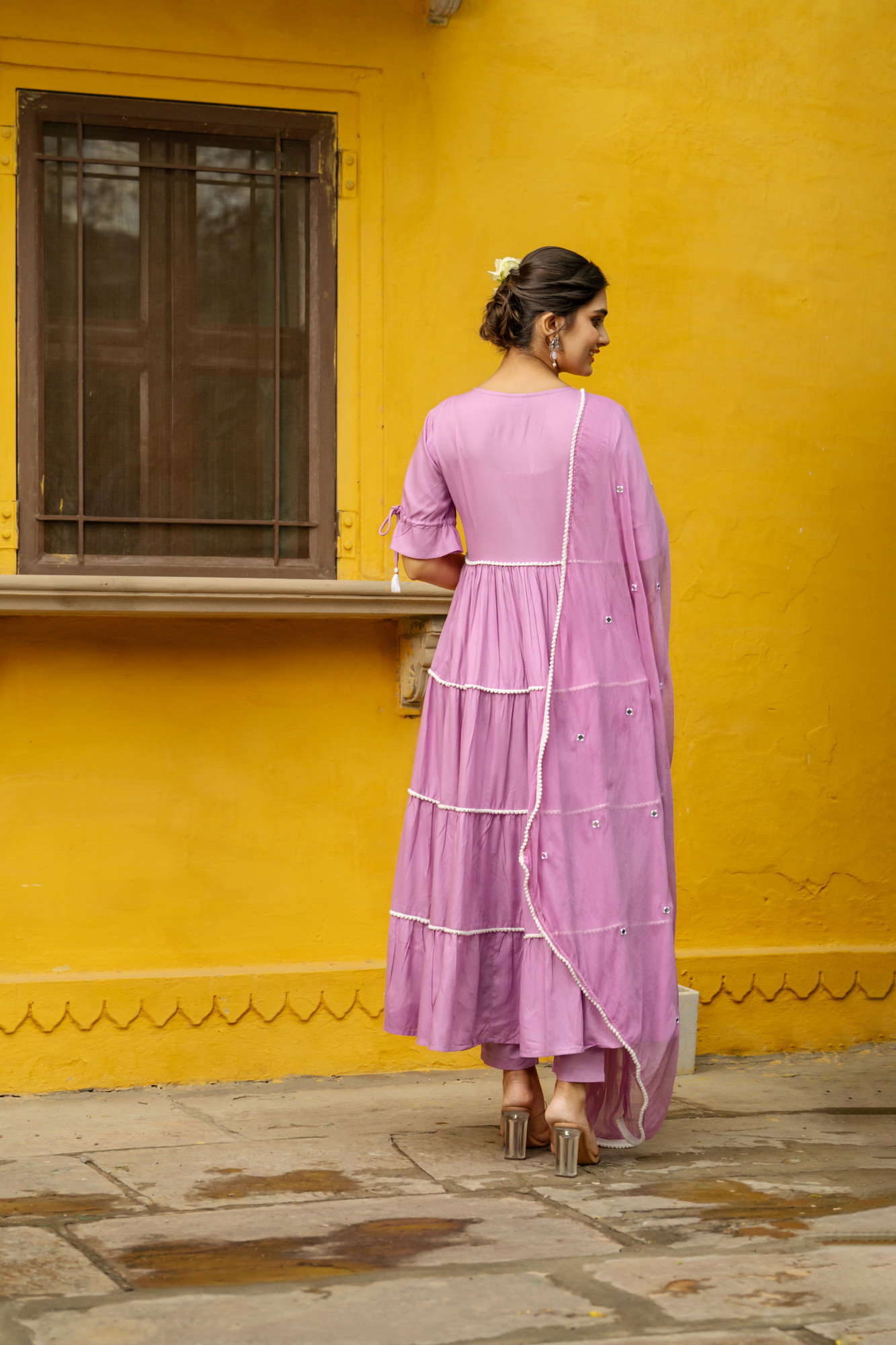 SERENE ORCHID TIERED SUIT SET