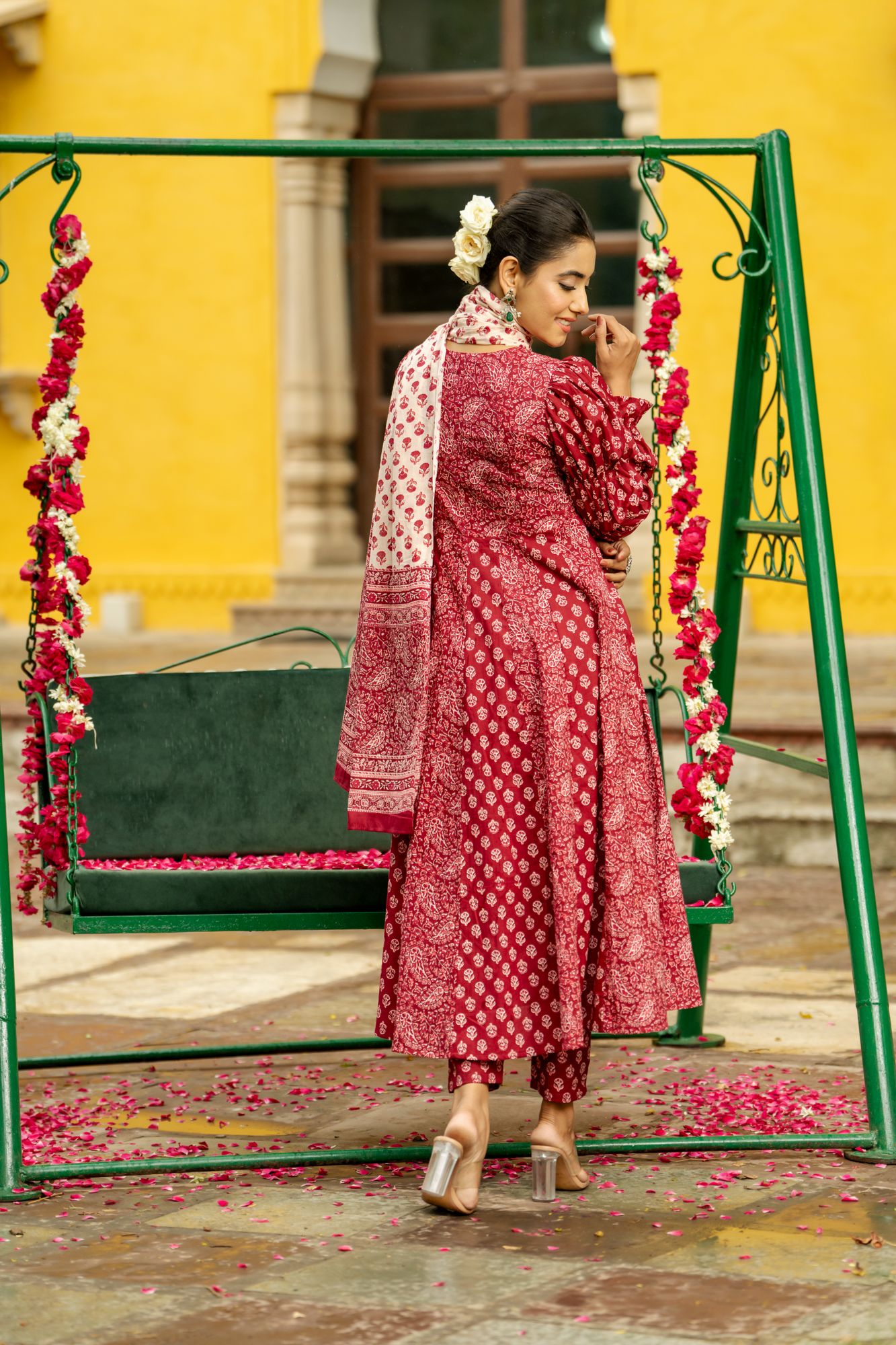 PINK BLUSH ANARKALI SET