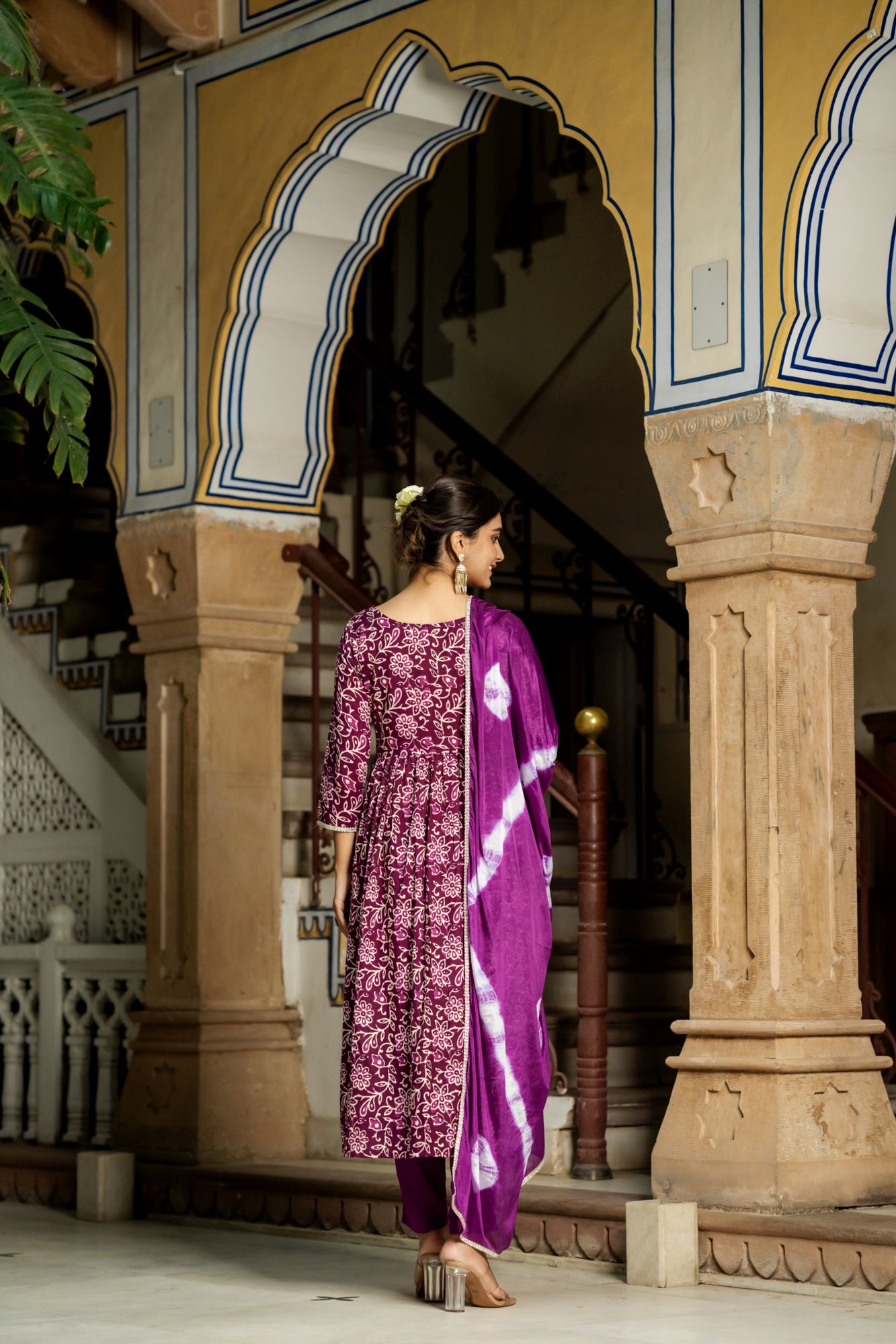 OPULENT WINE COTTON KURTA SET