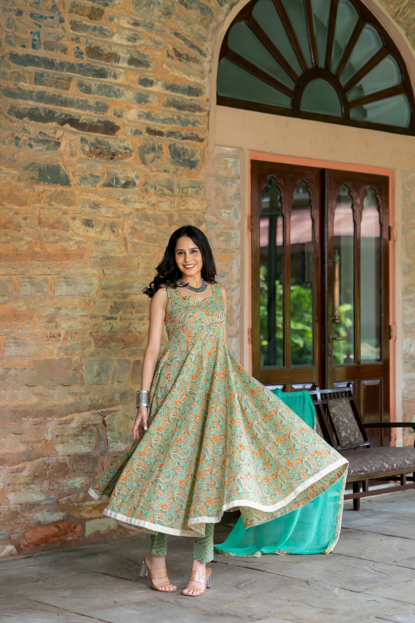 SEA MIST GRACE ANARKALI SET