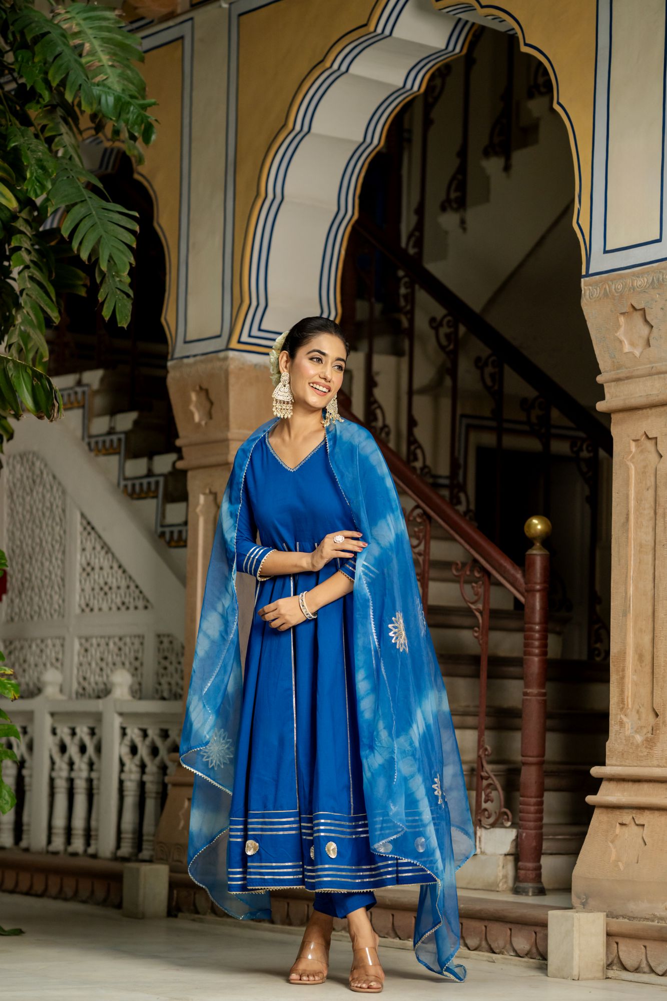 OPULENT BLUE GOTA SUIT SET
