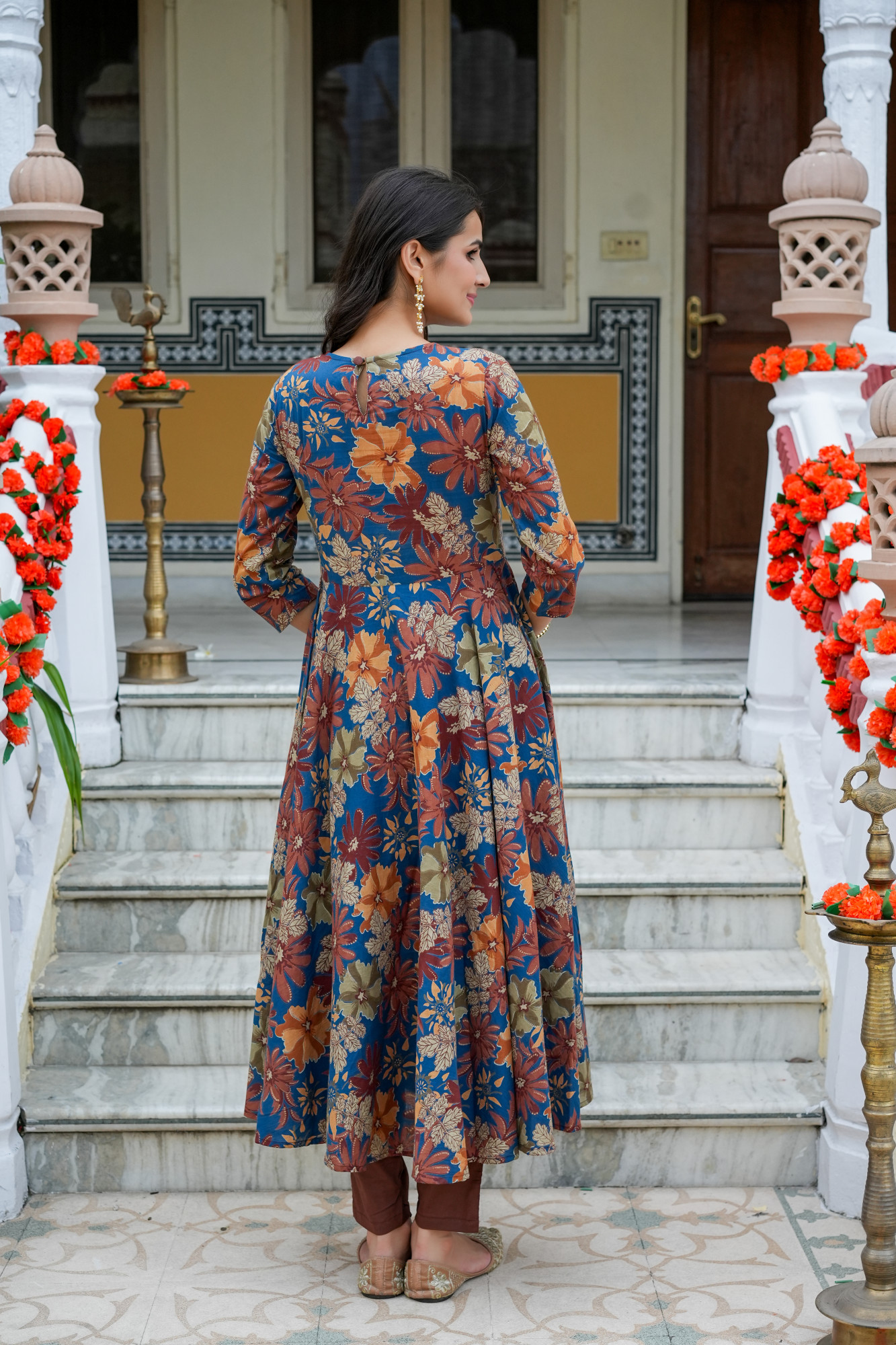 AMAIRA OCEAN TEAL ANARKALI SET