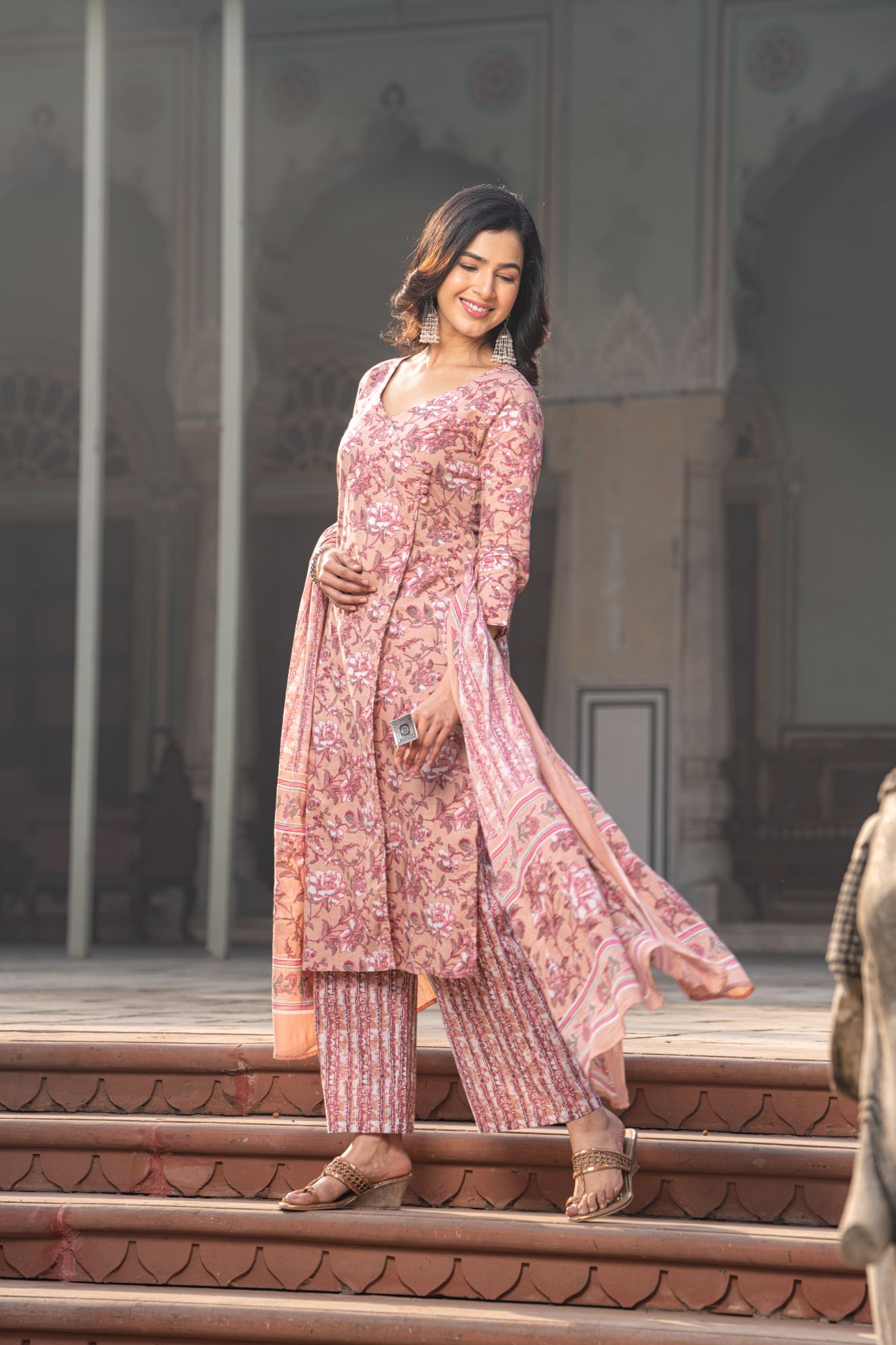 PEACH SERENITY KURTA SET