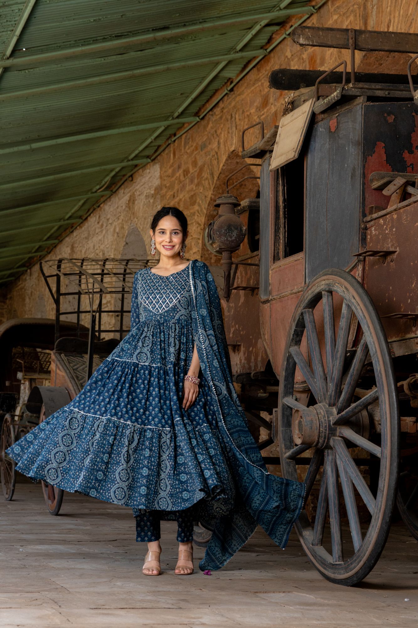 REGAL TIERED GOTA SUIT SET