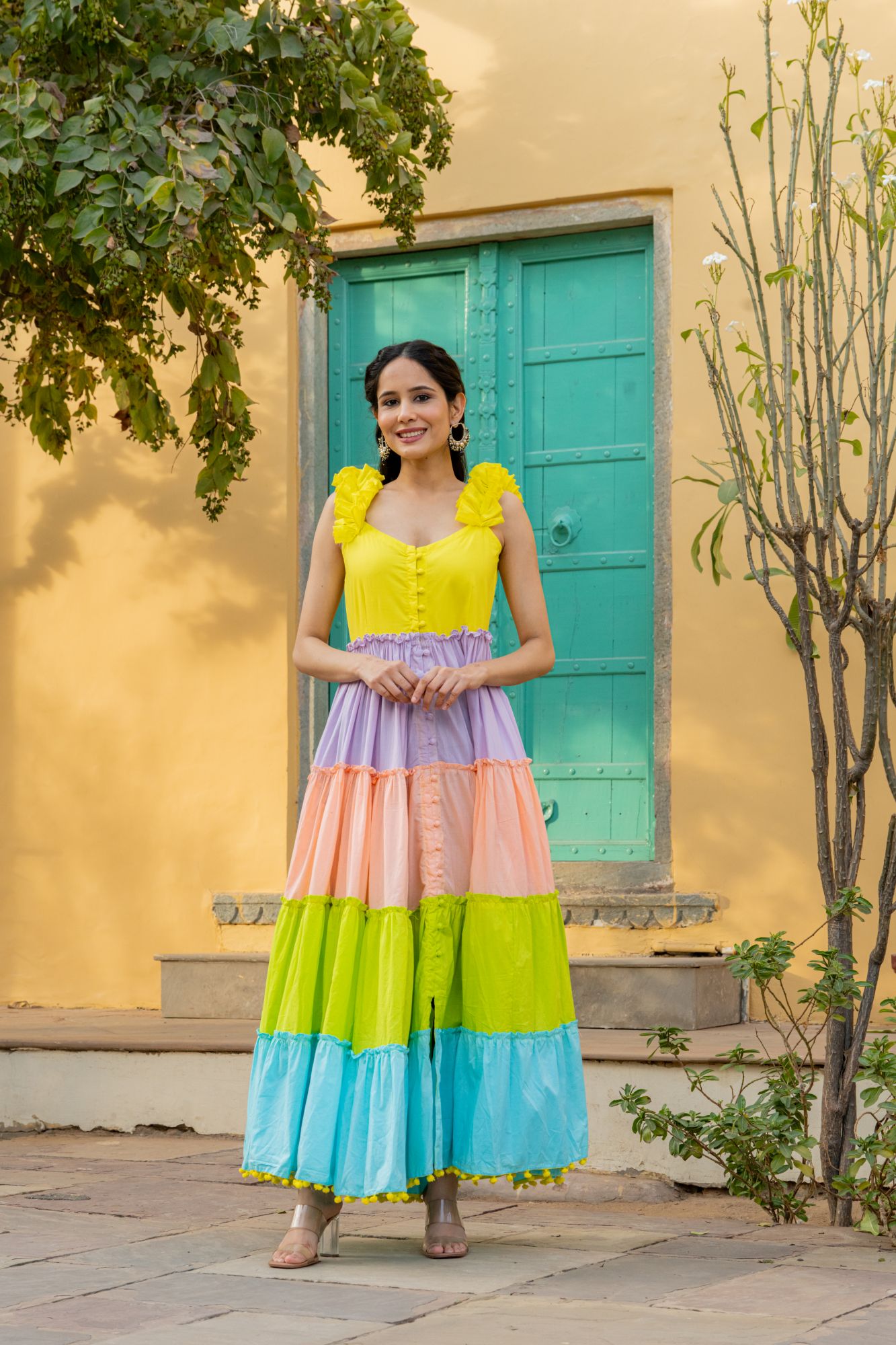 RADIANT SUMMER FLARED DRESS