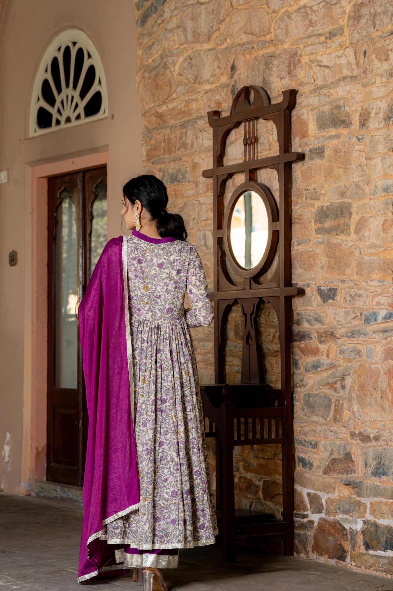 OPULENT PURPLE ANARKALI SUIT SET