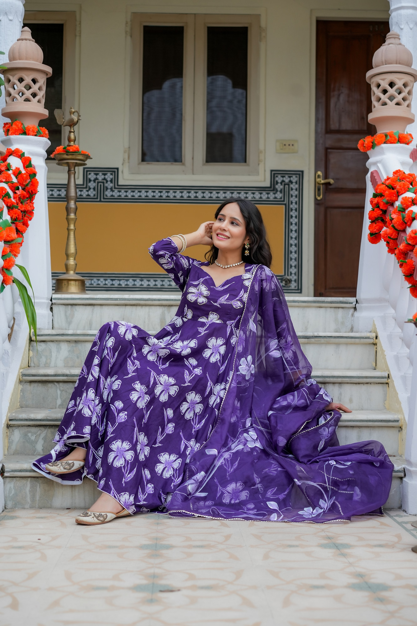 VYARA ROYAL PURPLE ANRAKLI SET