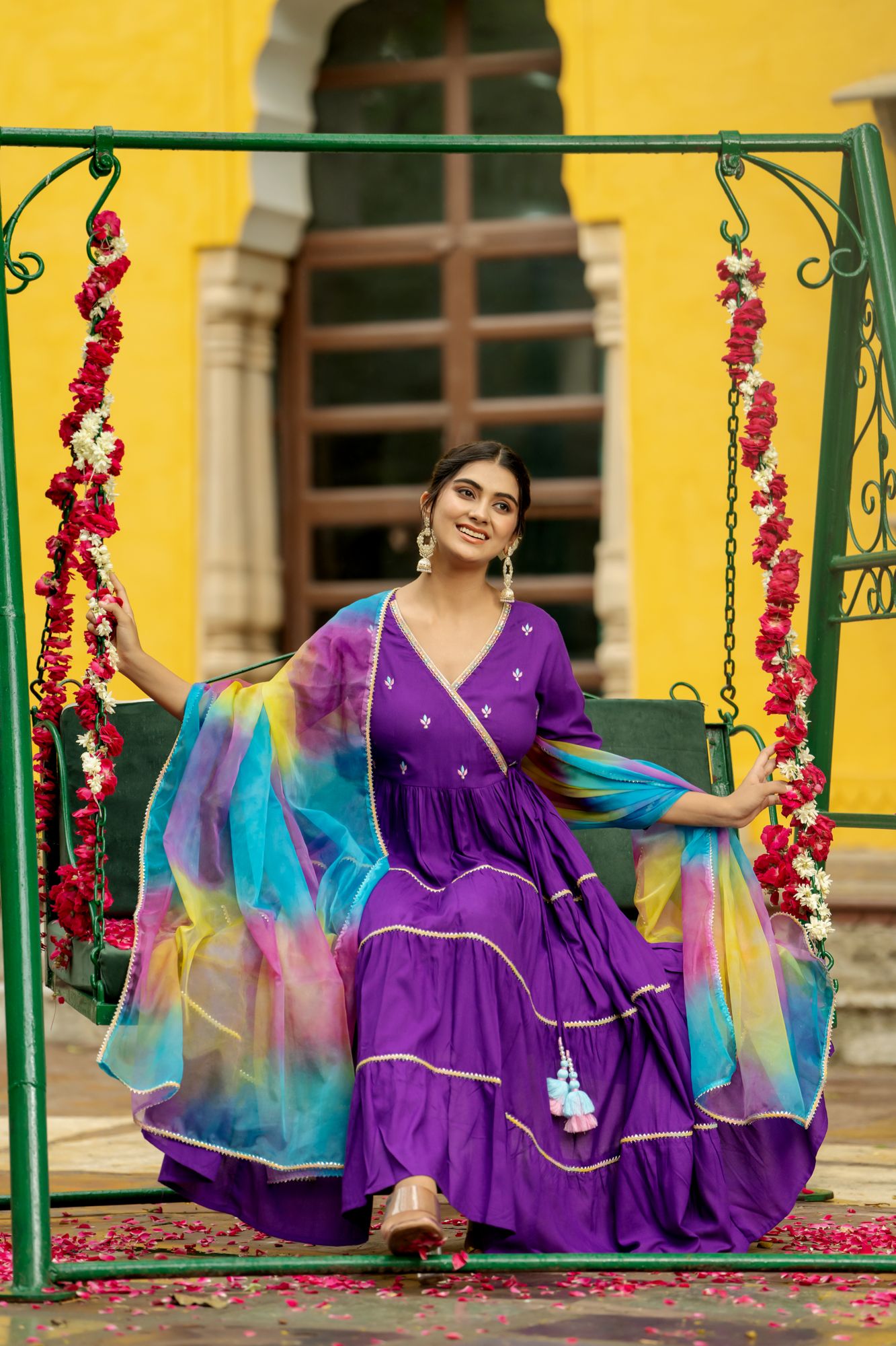 GRAND PURPLE EMBROIDERY SUIT SET