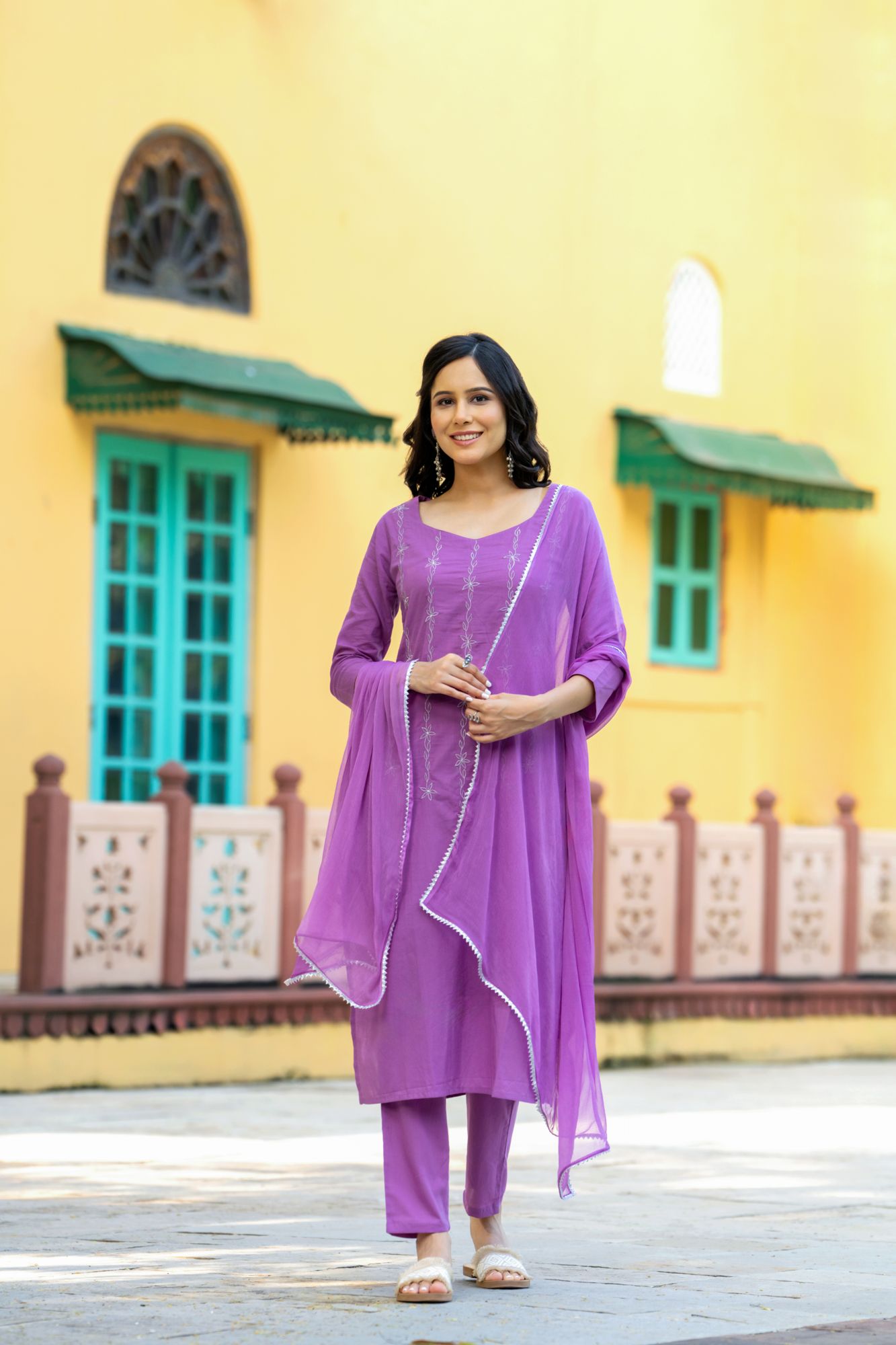 LAVENDER DREAM ZARI KURTA SET