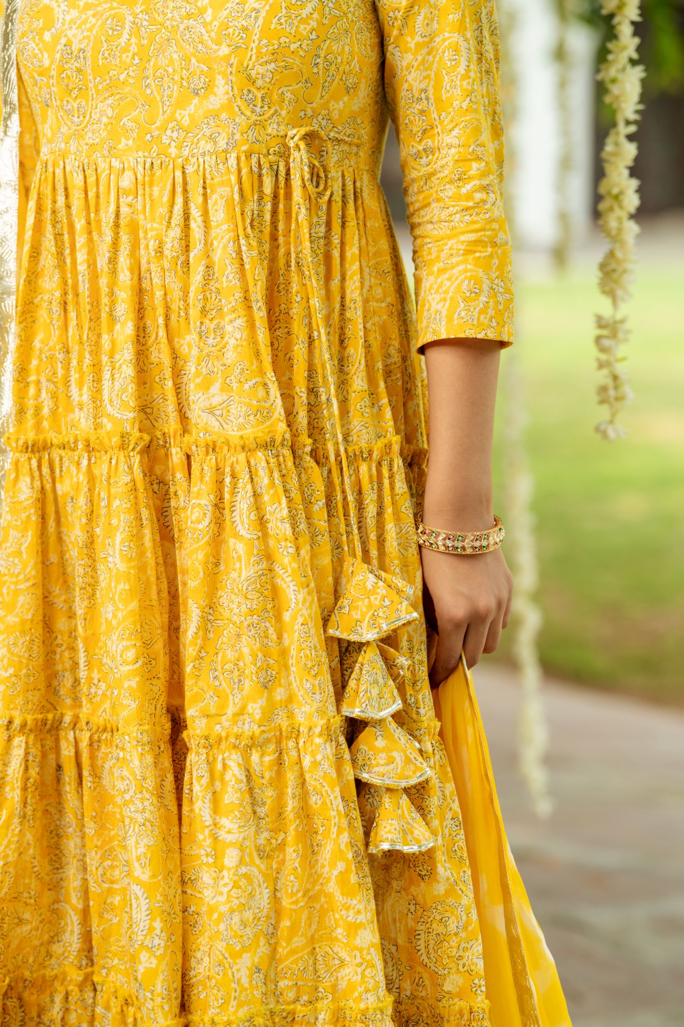 CHEERFUL YELLOW GOTA SUIT SET