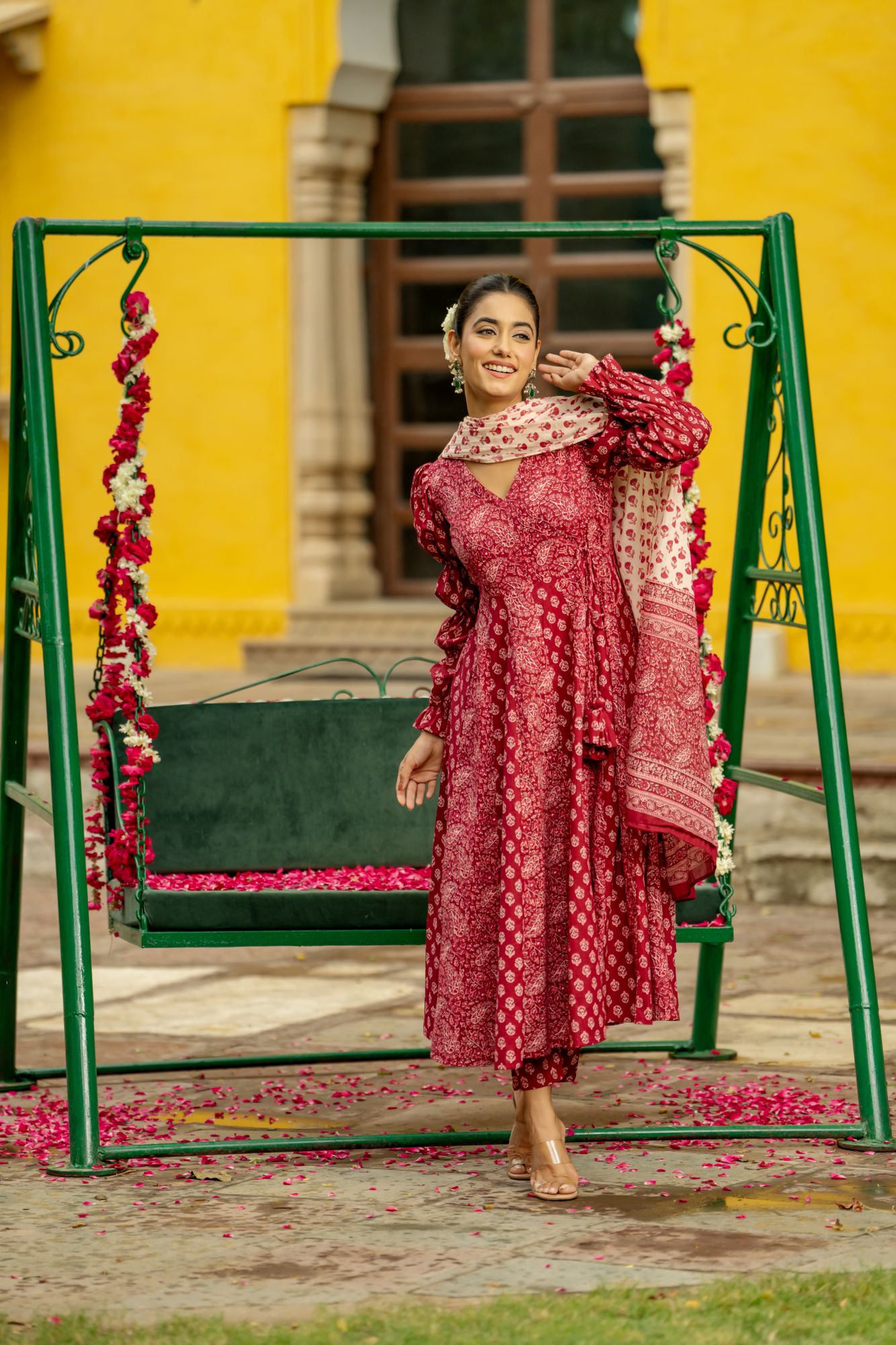 PINK BLUSH ANARKALI SET