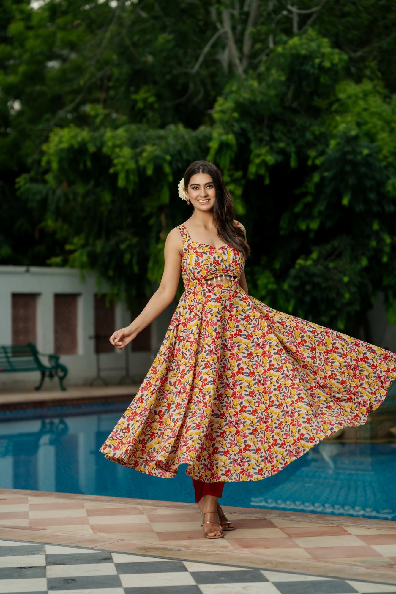 FLORAL FANTASY ANARKALI SET